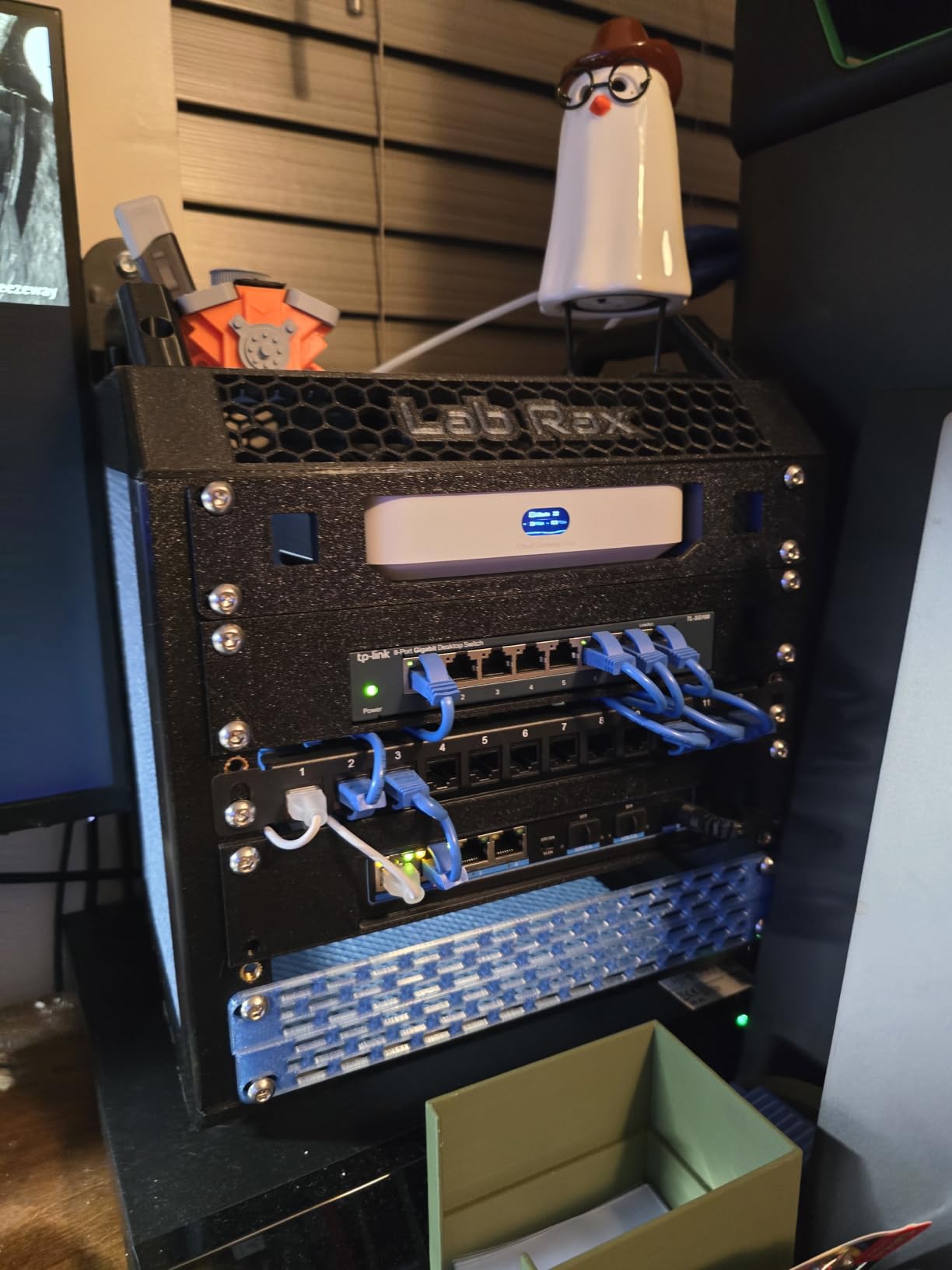 GeeekPi 12 Port Patch Panel, 10inch 0.5U CAT6 Network Patch Panel for DeskPi RackMate T1/T0/T2/T1 Plus/T0 Plus/TL1 and 10 Inch Server Rack/Network Cabinet customer photo 1