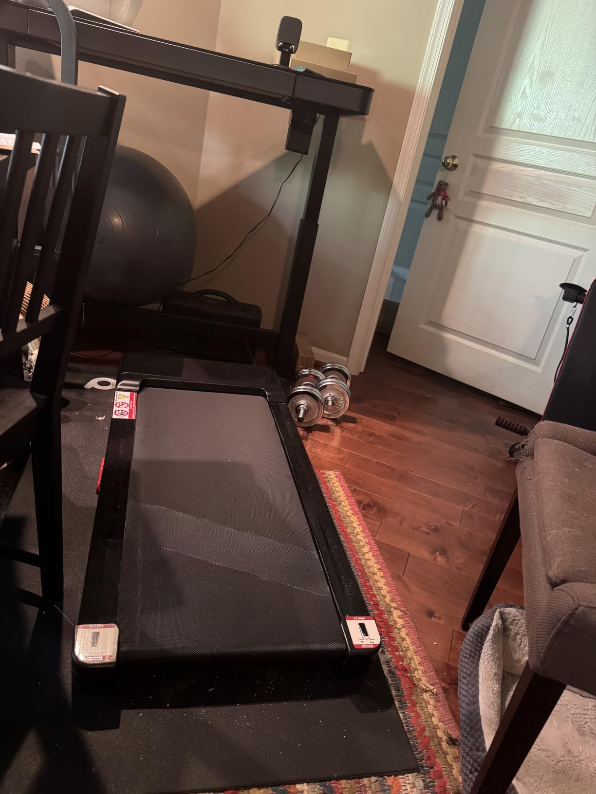 Walking Pad Treadmill 12% Auto Incline, Under Desk Treadmill | 450 lb capacity, 9-level auto incline to 12%, smart APP + Bluetooth speaker, compact treadmills for home, RGB Display. customer photo 1