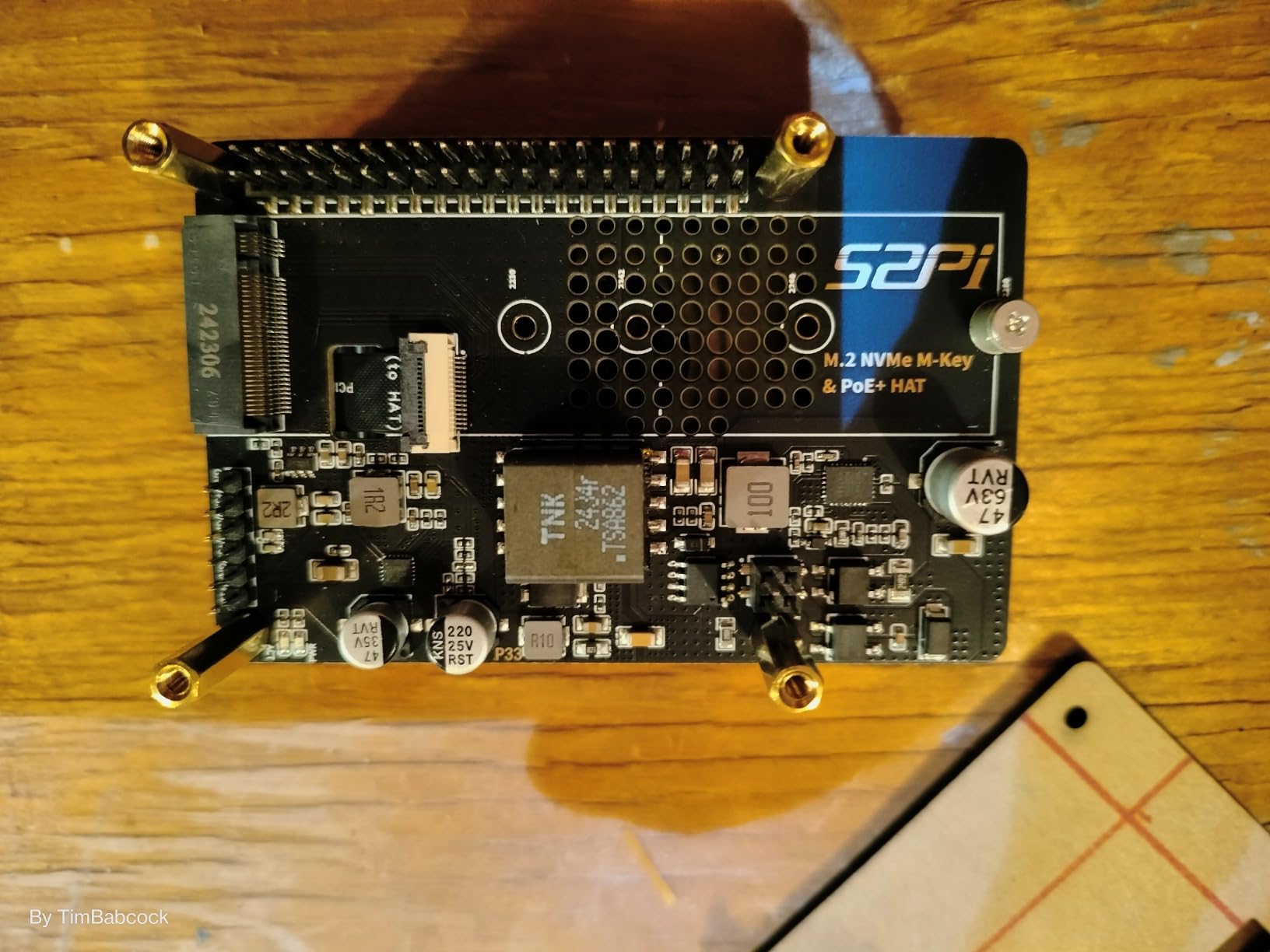 GeeekPi P33 M.2 NVME M-Key PoE+ Hat with Official Pi 5 Active Cooler for Raspberry Pi 5, Support M.2 NVMe SSDs 2230/2242/2260/2280 customer photo 1