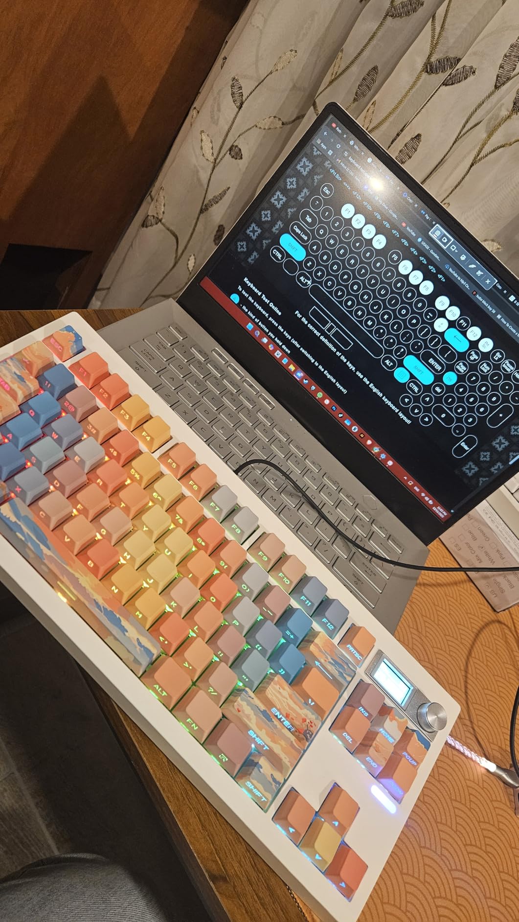 GMK87 Keyboard Barebones Kit,Gasket Mount Hot Swap PCB Triple Mode BT5.0/2.4G/Type-C Wireless Mechanical Keyboard with Knob VIA-Programmable Custom TFT-Screen RGB DIY Kit(Black) customer photo 2
