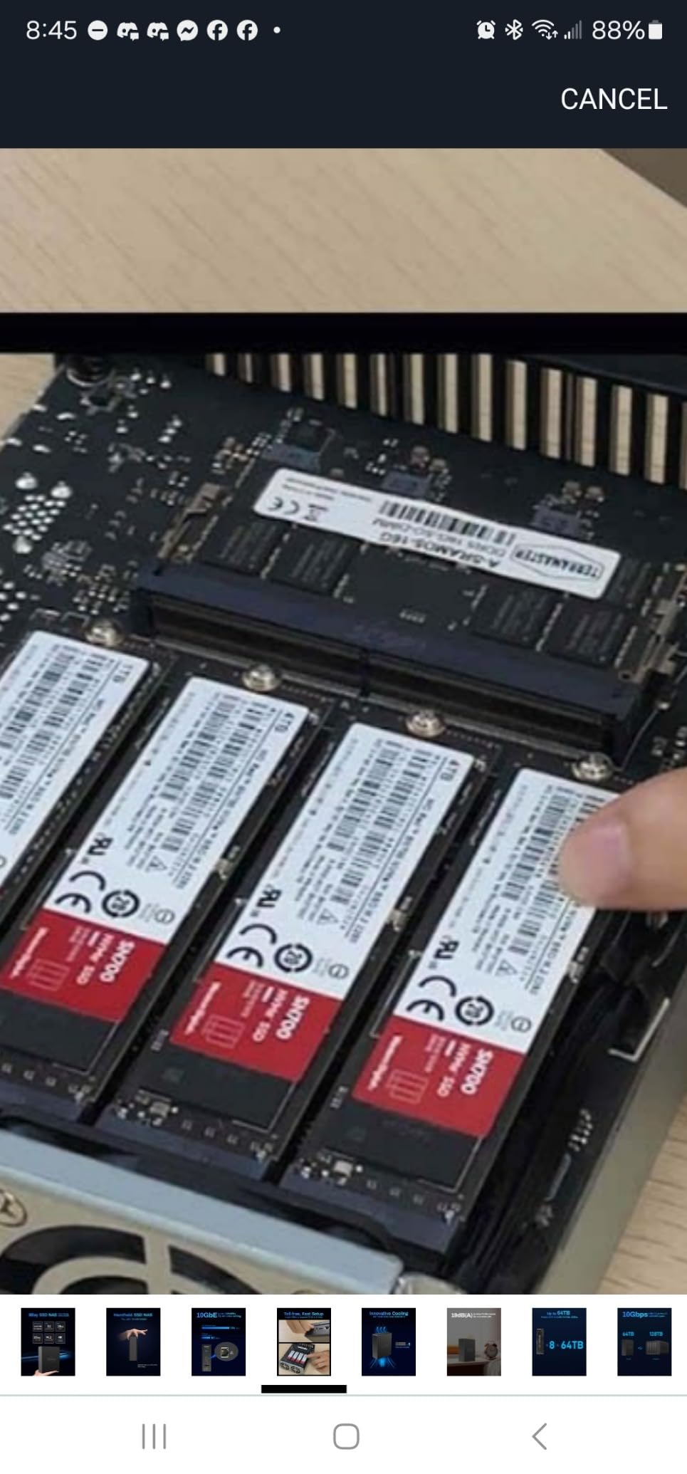 TERRAMASTER F8 SSD Plus NAS 8Bay Intel Core i3 8-Core, 16GB DDR5 (Diskless) | 10GbE Port, All SSD NAS, 8 Heat Sinks Included, Palm-Sized Network Attached Storage Peak Performance customer photo 1