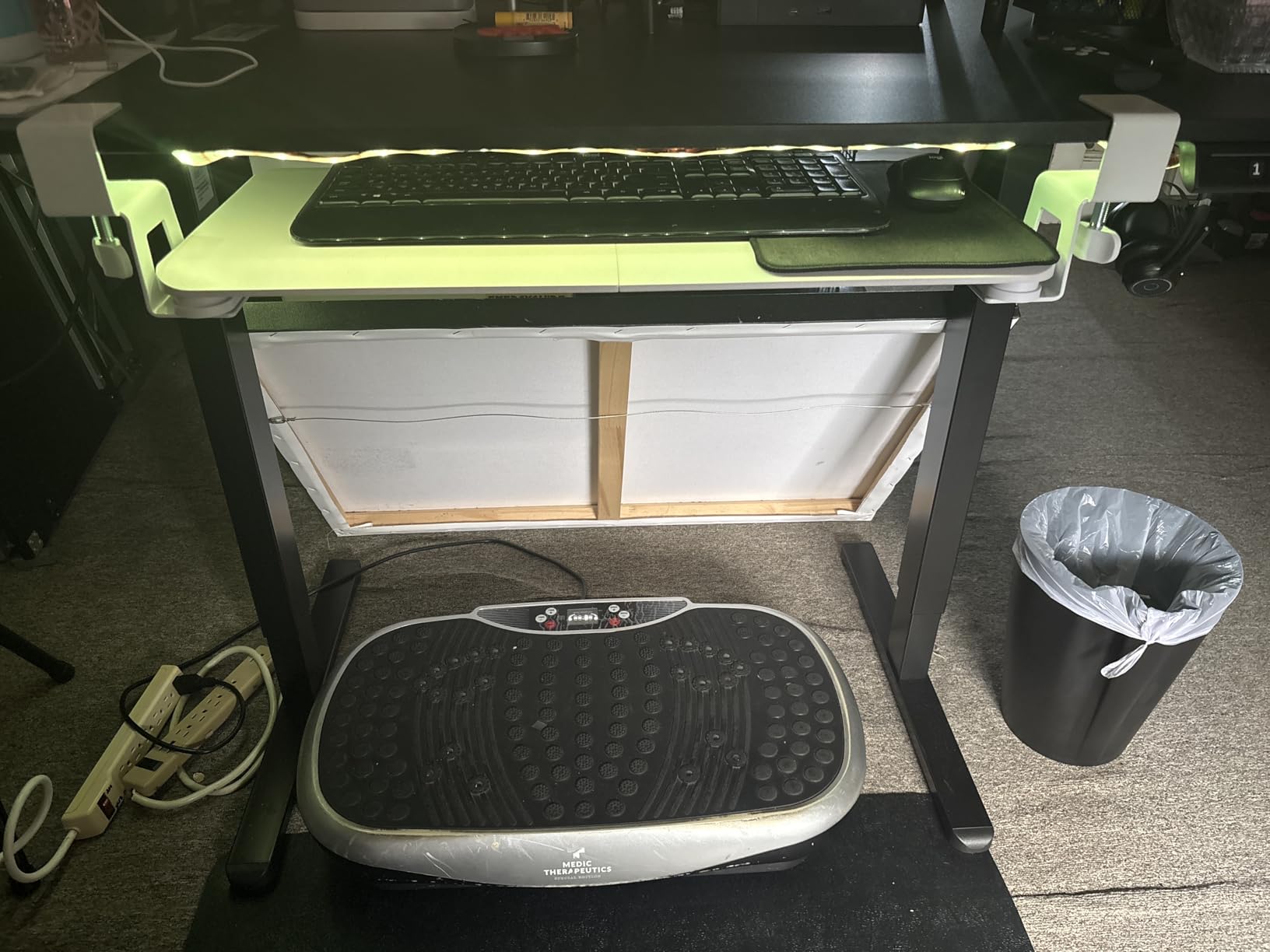 HUANUO Electric Standing Desk, Whole Piece Desktop, Adjustable Height Computer Desk, 4 Height Memory Settings, Sit Stand Up Desk for Home Office, 48
