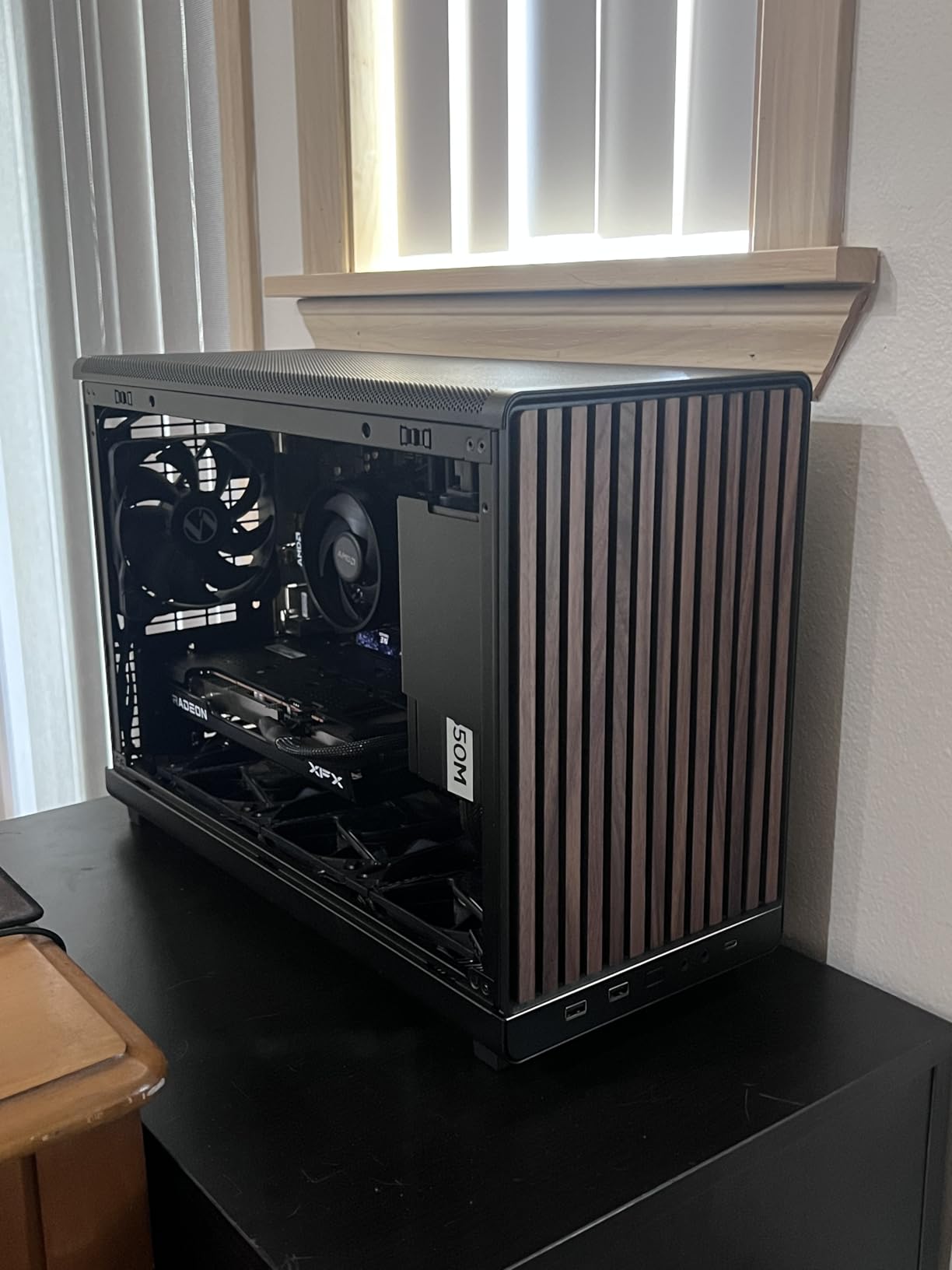Lian Li A3-mATX-WD 26.3L Micro Chassis-Wood Front Panel-Black-A3X-WD | Flexible Power Supply Installation, No Fans Included, Supports 360mm AIO, Modularity Design, For M-ATX, ITX Motherboard customer photo 1