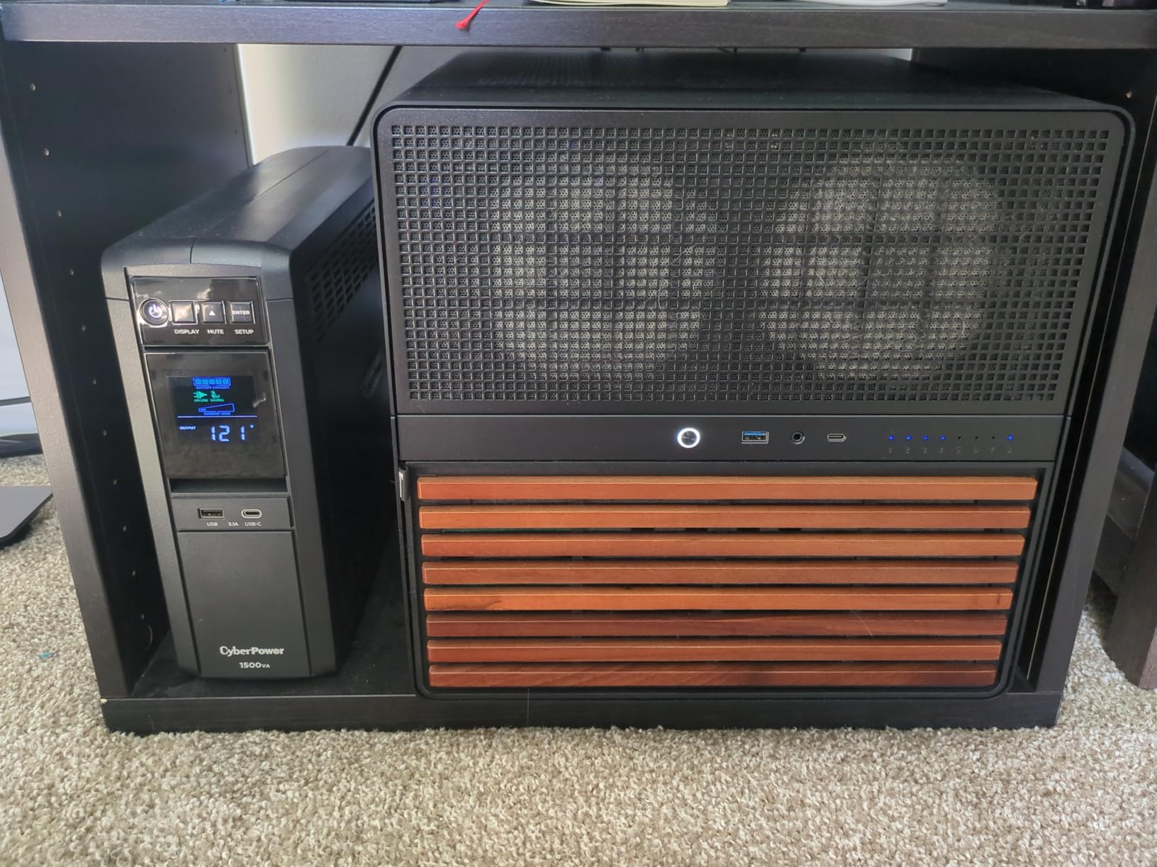 JONSBO N5 NAS Pc Case, E-ATX, 12HDD+4SSD Drive Bay GPU HP Host, Supports Max. 4 GPU, E-A.TX(330mm) MB/ATX PSU Supports, with 3 Fans Built-in, 8 Slots PCI, Solid Wood Veneer Computer Case, Home Server customer photo 2