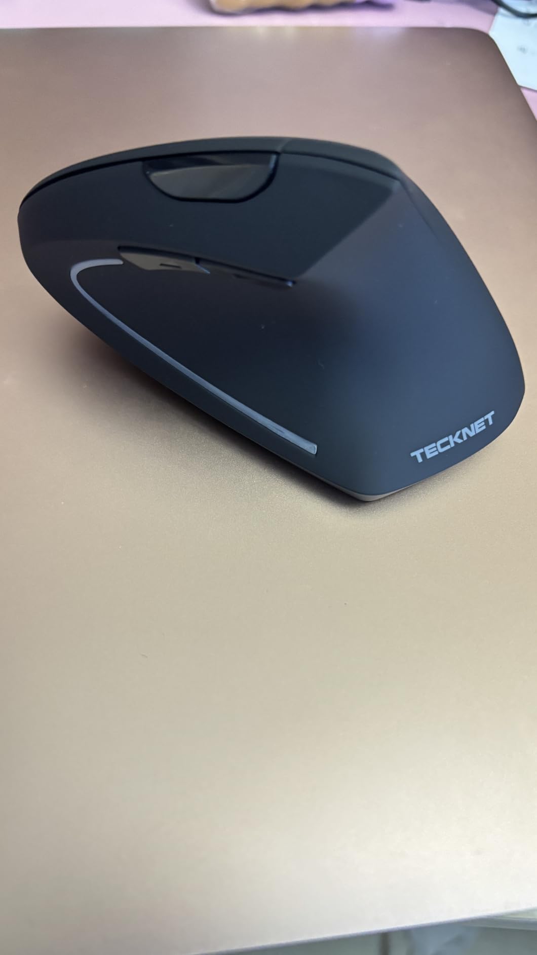 TECKNET Ergonomic Mouse, 4800 DPI Wireless Bluetooth Vertical, 3-Device | Switch Among 3 Devices, 6 DPI Levels, BT 5.0/2.4G USB-A, Quiet Clicks, 6 Buttons, Battery-Powered, Right-Handed, Black customer photo 1