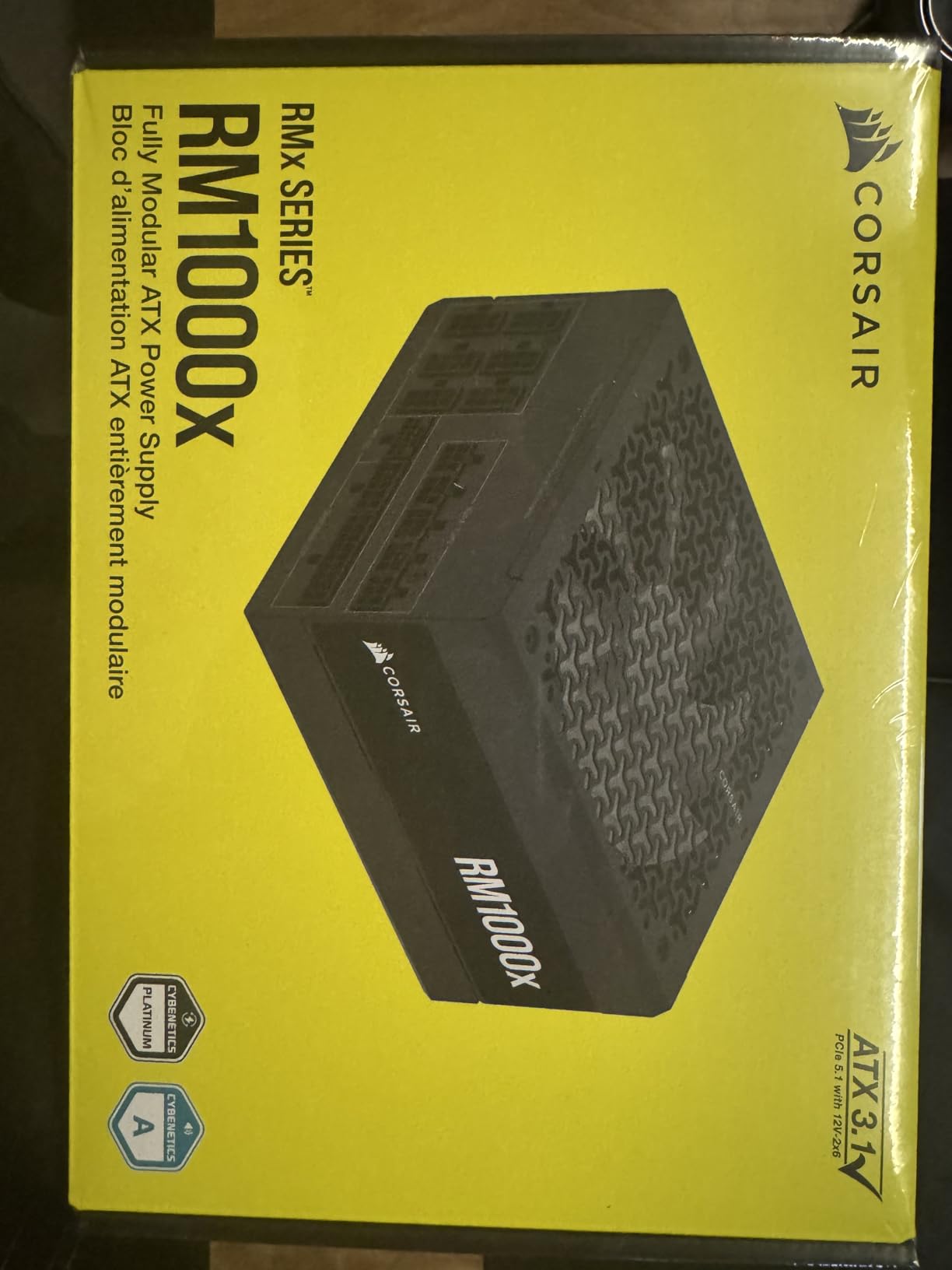 CORSAIR RM1000x ATX 3.1 PCIe 5.1 1000W Power Supply - Black | Native 12V-2x6 Connector, Fully Modular, Low-Noise, Cybenetics Gold, NA customer photo 2