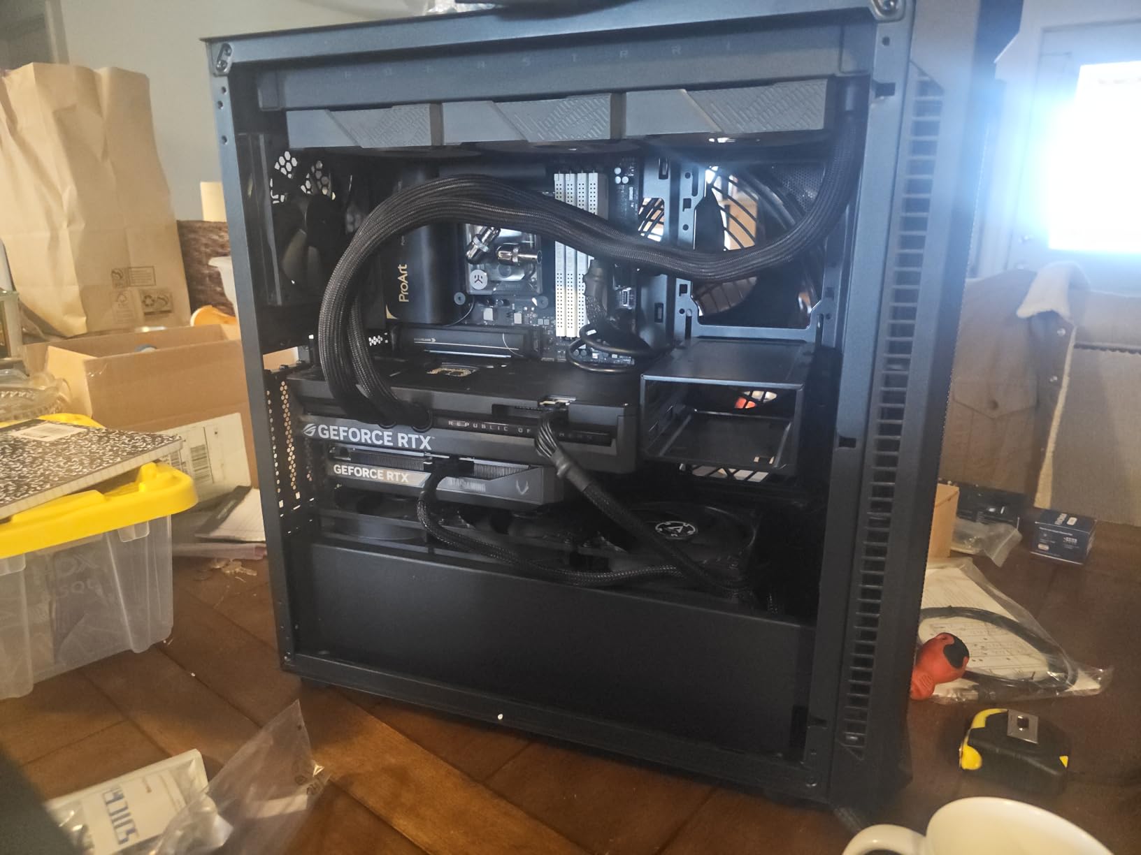 DARKROCK Classico Max Storage Master E-ATX Computer Case | 4x120mm Black Fan, 10 x3.5