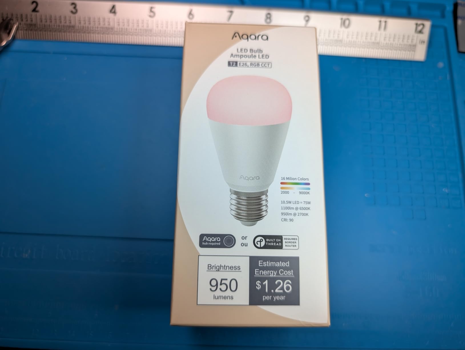 Aqara Thread/Zigbee Smart LED Light Bulb T2 E26, 1 Pack | Tunable White(2000K-9000K), RGB Color Changing Light Bulb with 16 Million Colors, Matter, Works with HomeKit Alexa Google customer photo 1
