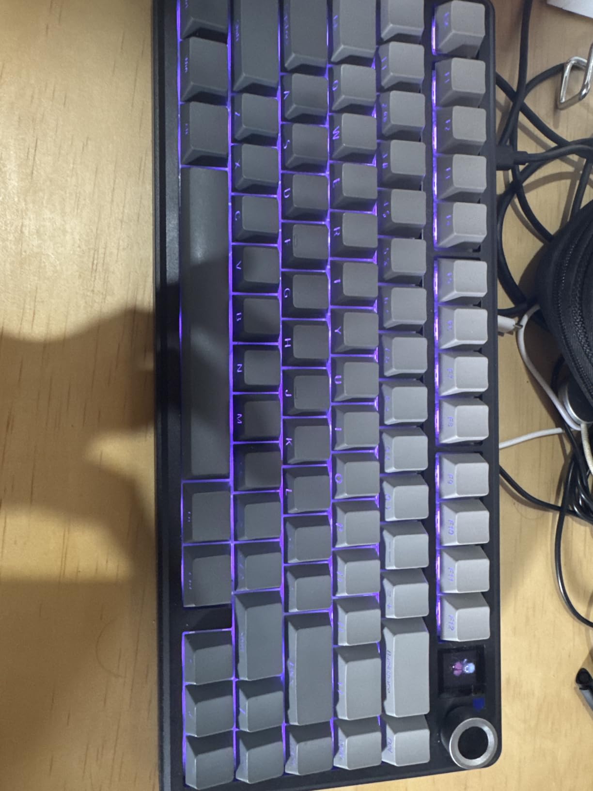 EPOMAKER X Aula F75 MAX Wireless Mechanical Keyboard with TFT Screen and Knob, Gasket Gaming Keyboard in 75% Layout, Hot Swappable, RGB Backlight, for PC/Mac/Linux (Black Gradient) customer photo 2