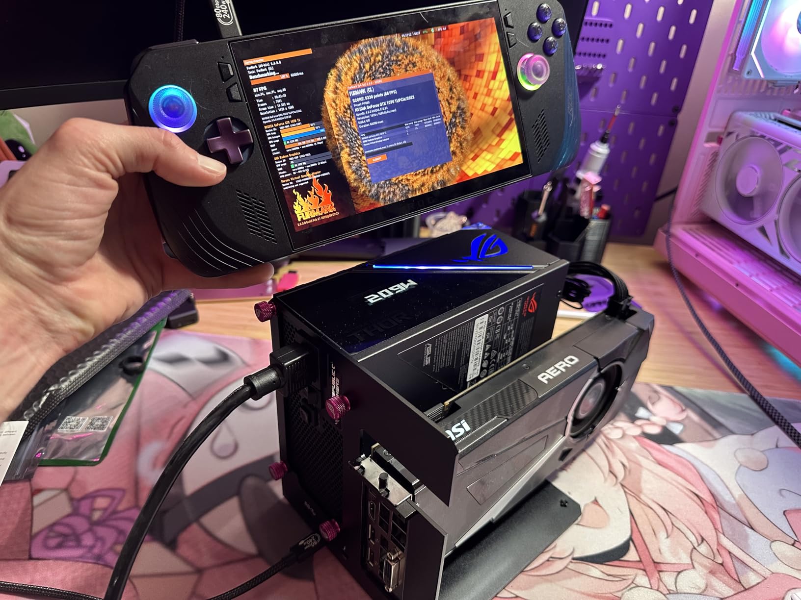 External eGPU Dock Compatible with Thunderbolt 3/4 USB4,85W PD | eGPU Dock for Mini PCs, Laptops and Gaming Handhelds | Compatible with NVIDIA/AMD PCIe,ATX Power Supply | Windows 10/11 customer photo 1
