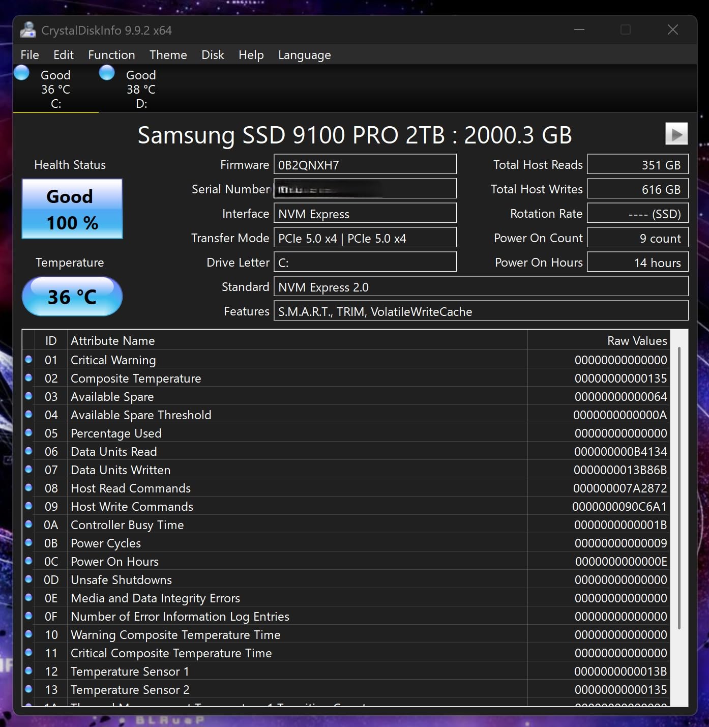 Samsung SSD 9100 PRO 1TB, PCIe 5.0x4 M.2 2280, Up to 14,700MB/s | NVMe Internal Solid State Hard Drive best for AI Computing, Gaming, and Heavy Duty Workstations customer photo 1