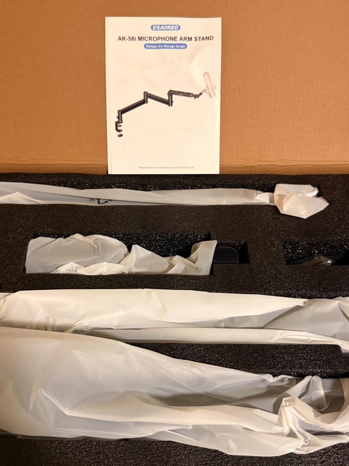 Microphone Arm,Aokeo AK-58i Desk Low Profile Mic Boom Arm Stand,Suitable For Blue Yeti,Snowball iCE,HyperX QuadCast,SoloCast,Elgato Wave,Etc customer photo 1