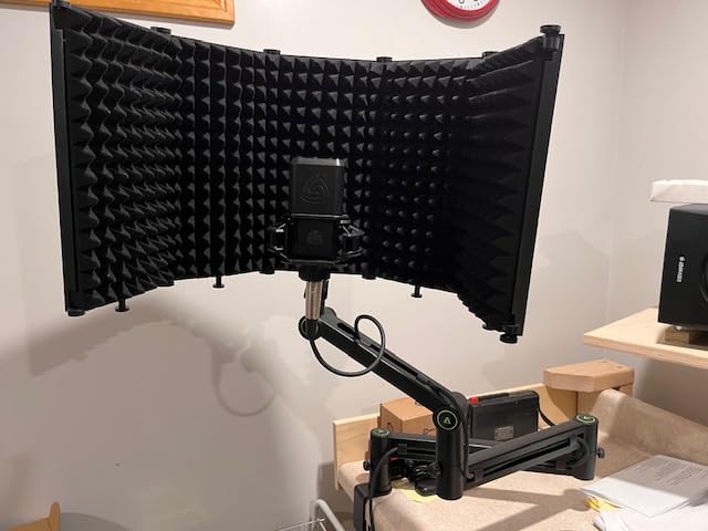 Microphone Arm,Aokeo AK-58i Desk Low Profile Mic Boom Arm Stand,Suitable For Blue Yeti,Snowball iCE,HyperX QuadCast,SoloCast,Elgato Wave,Etc customer photo 2