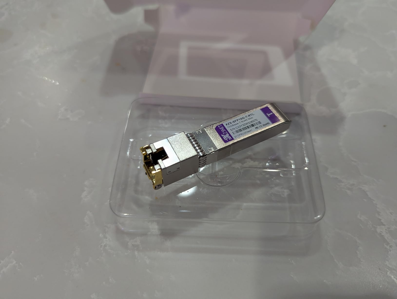 10GBASE-T SFP+ to RJ45 Transceiver, 1/2.5/5/10G Multi-Rate Copper SFP+ to Ethernet Module for Cisco SFP-10G-T-S, Ubiquiti UniFi UF-RJ45-10G, Mikrotik S+RJ10, Meraki, Netgear, D-Link and More, 1 Pack customer photo 2
