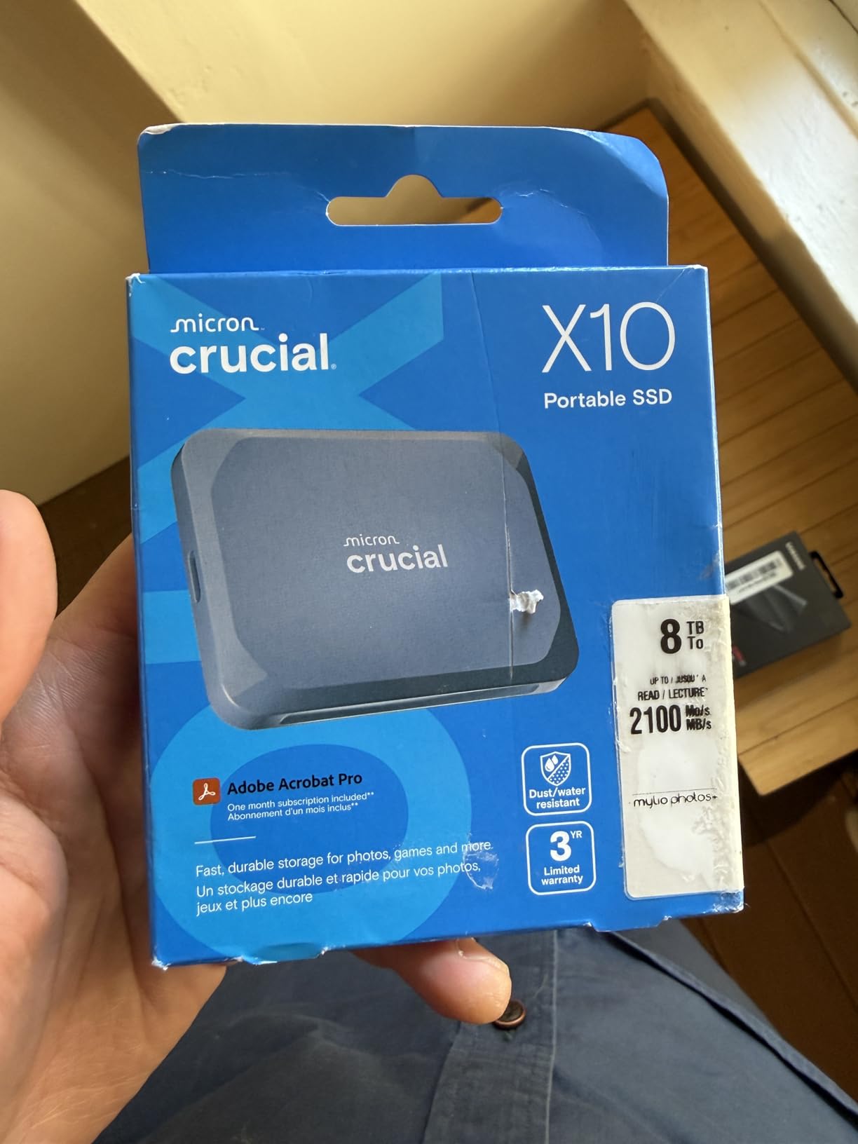 Crucial X10 1TB Portable SSD, Up to 2,100MB/s, USB 3.2 USB-C customer photo 2