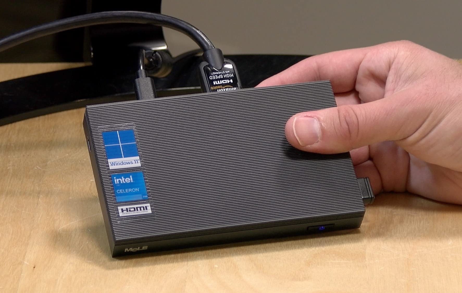 MeLE Quieter 4C N150 Fanless Mini PC 8GB RAM DDR4 128GB with Windows 11 Pro | Dual HDMI+USB-C 4K Triple Display|WiFi 5 BT5.1|0dB Silent|Auto Power On WoL|VESA Mount customer photo 1