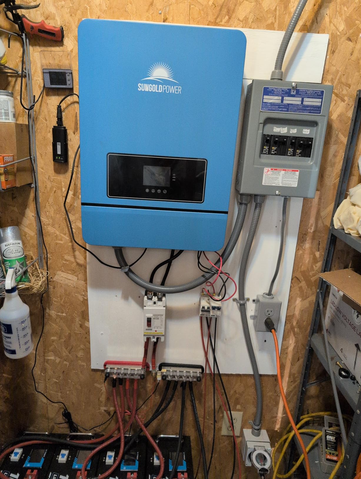 SUNGOLDPOWER 10000W DC 48V UL1741 Solar Inverter, Split Phase, Built-in 2 MPPT Solar Controllers, Max. 200A Battery Charging, AC Input/Output 120V/240V(settable) Inverter Charger(Support Parallel & COMM) customer photo 1