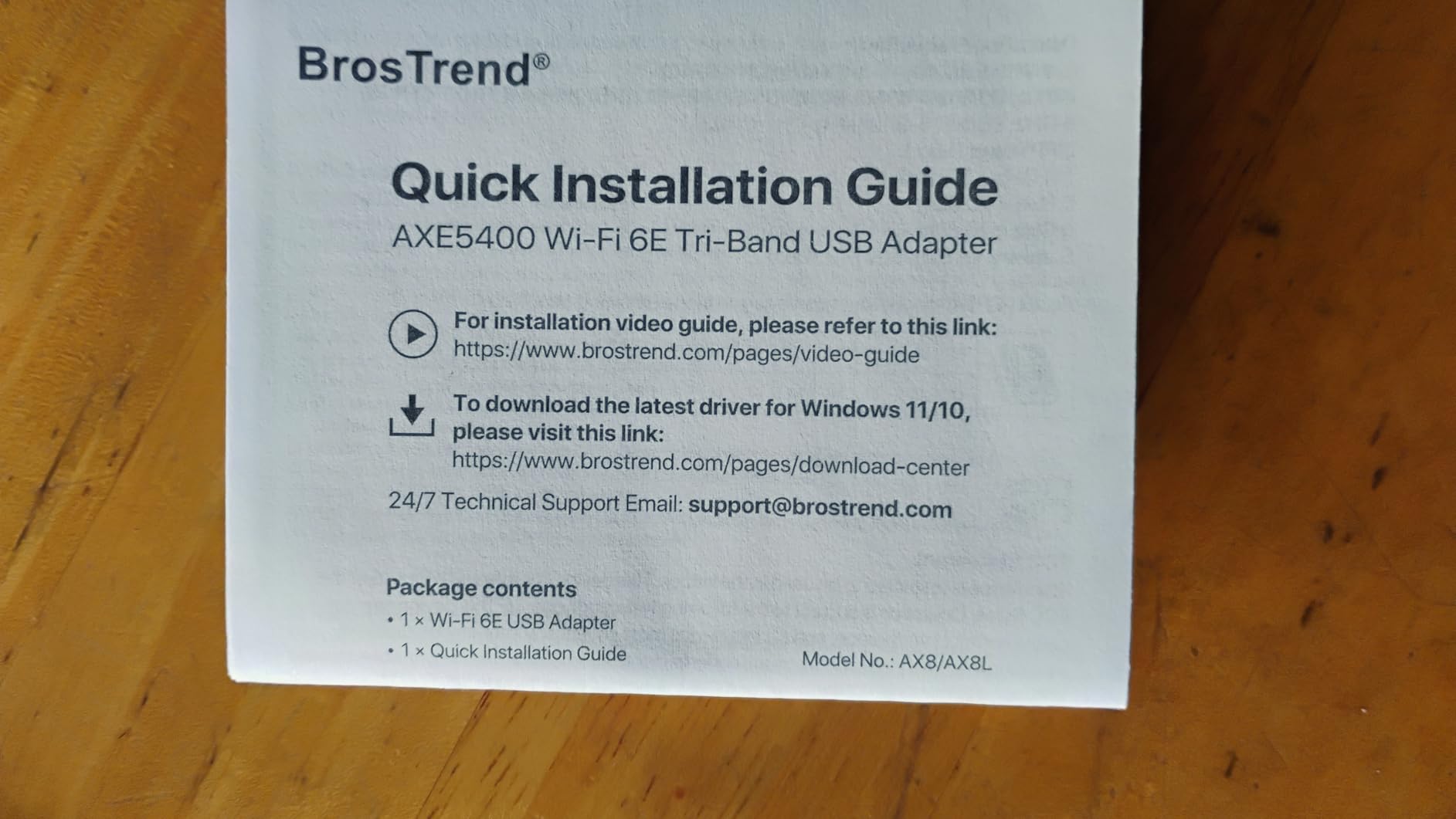 BrosTrend AXE5400 Tri-Band Linux WiFi Adapter for PC, Raspberry Pi, Odroid | USB WiFi 6E Adapter Linux for Ubuntu, Mint, Debian, Mate, Zorin PureOS Windows 11/10, 6GHz + 5GHz + 2.4GHz, Ultra-Low Latency customer photo 2