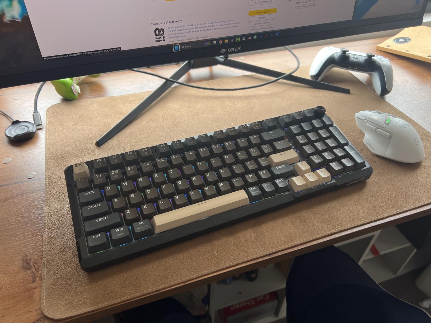 Redragon K742 Wireless Mechanical Gaming Keyboard with Knob for PC Computer customer photo 1