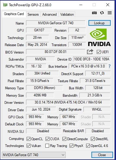 SOYO GeForce GT 740 4GB DDR3 Low Profile Graphics Card, HDMI/VGA/DVI-D Port | 128-Bit 384SP GPU, HDMI/VGA/DVI-D Triple Output, SFF Half-Height Video Card for Slim Desktop PCs, Supports Windows 11/10/8/7 customer photo 1