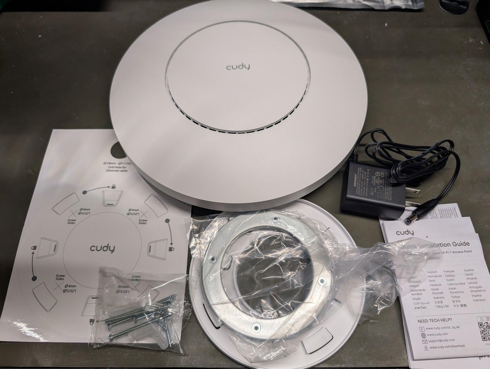 Cudy BE3600 Dual-Band Wi-Fi 7 Ceiling Mount Access Point, AP3600 | 2882+688 Mbps, 1400 sq ft, 200+ Clients, Captive Portal, Cloud Managed, 2.5GbE PoE In, GbE Out customer photo 2