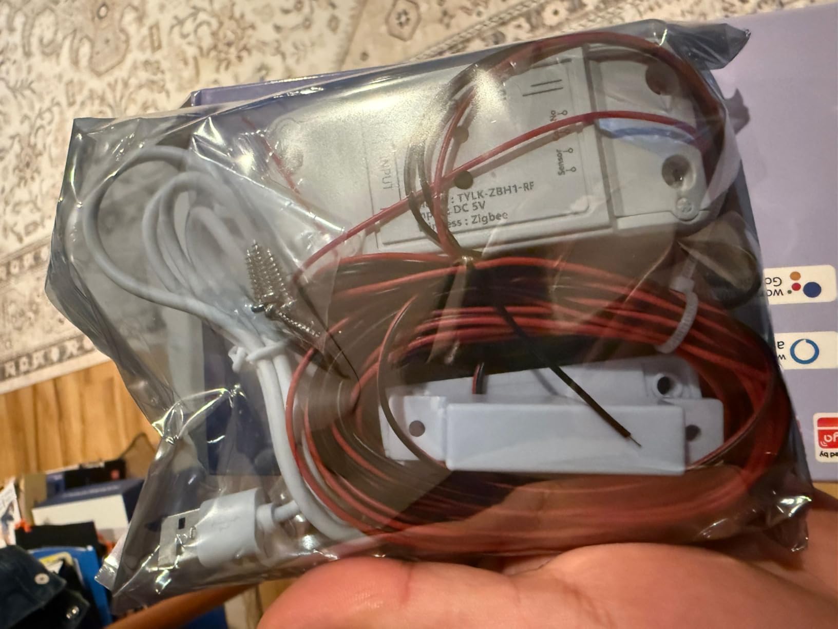 Easy Installation | Hucaoe Zigbee 5V Smart Garage Door Opener Controller with Magnetic Sensor | Tuya/Smart Life App Control | Compatible with Alexa Echo, Google Home (Requires Tuya Hub) customer photo 1