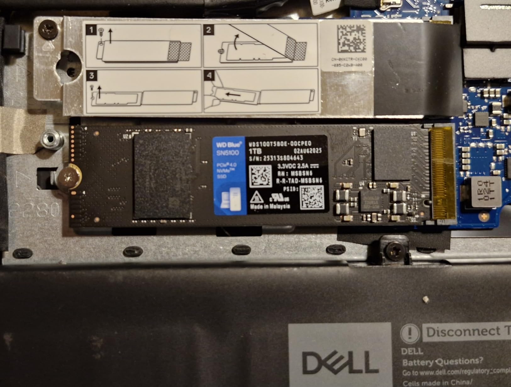 WD Blue SN5100 1TB NVMe SSD - M.2 2280, PCIe Gen 4.0, Up to 7,100MB/s customer photo 1