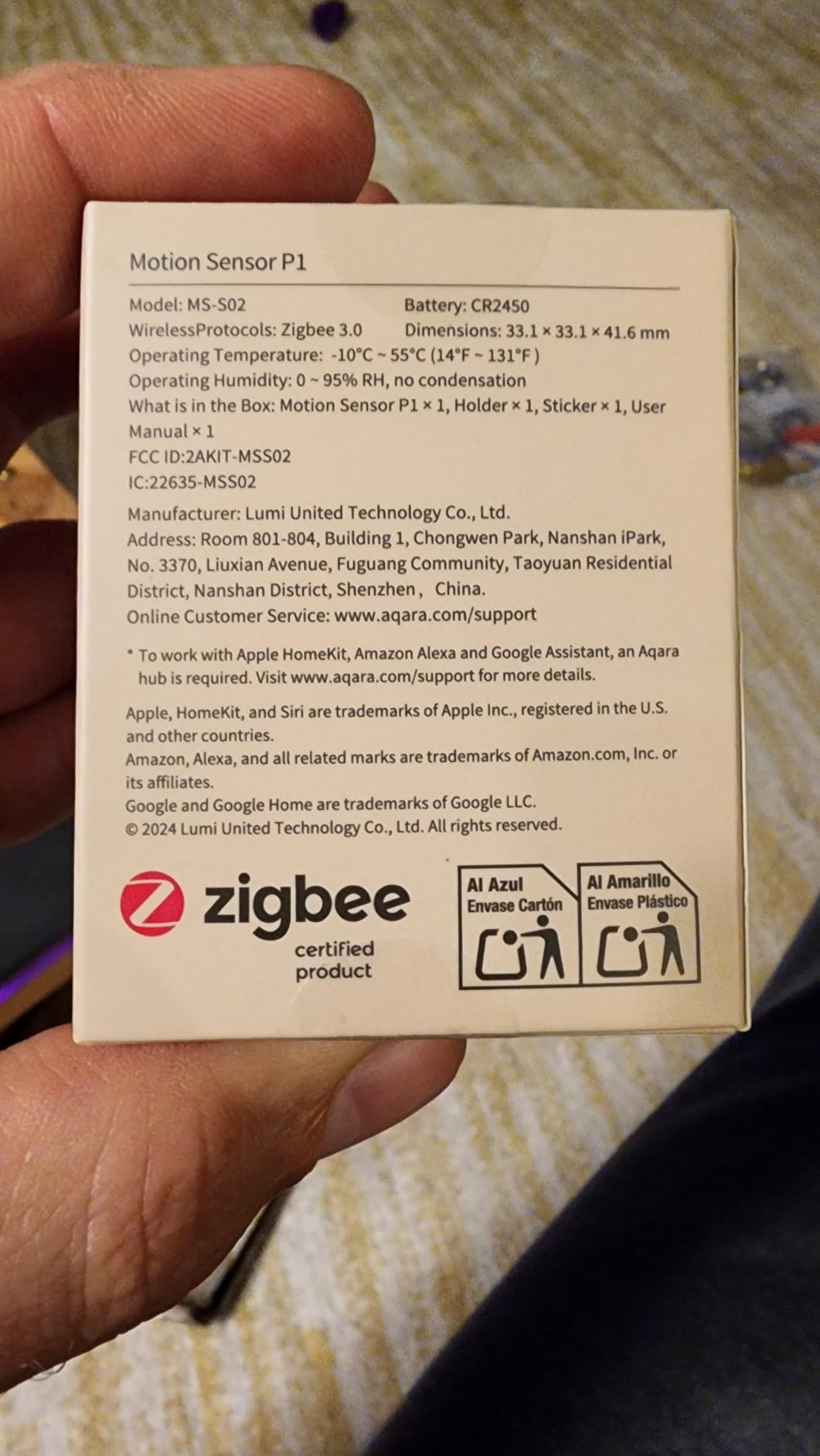 Aqara Zigbee 3.0 Motion Sensor P1 3 Pack, for Alert System Automations | Aqara Hub Required, 5-Year Battery Life 150-170 degree Detection, Adjustable Timeout 1-200s, Compatible with HomeKit Home Assistant customer photo 2