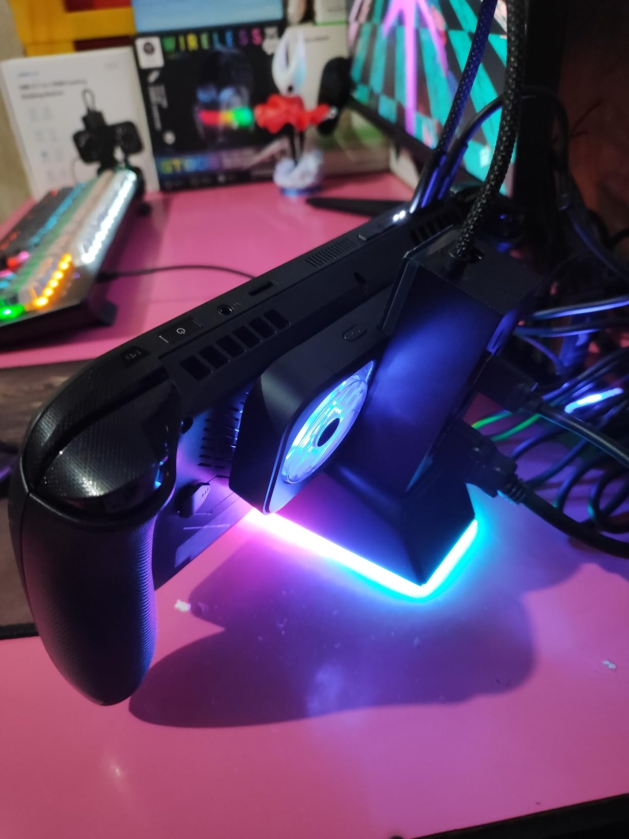 JSAUX Docking Station for ROG Ally X/ROG Ally/Steam Deck/Legion Go, 7-in-1 ROG Ally X Dock with RGB Cooling Fan, HDMI 4K@120Hz, Gigabit Ethernet, Dual USB & USB C 3.0, 100W PD Charging - HB0705 customer photo 1