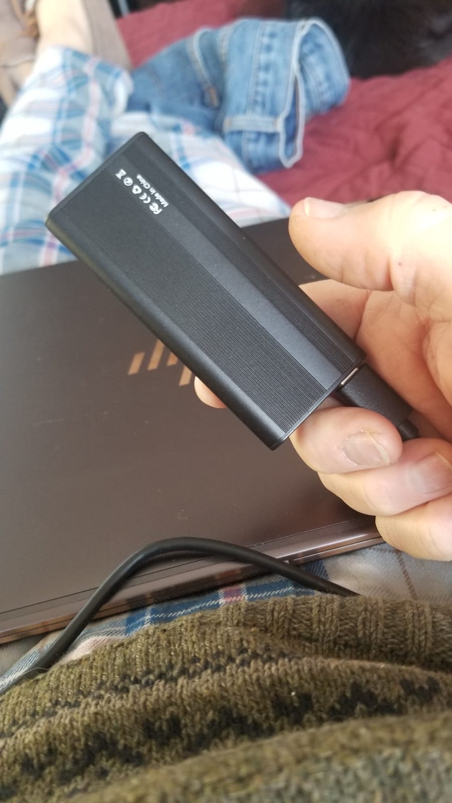 MOKiN 80Gbps M.2 NVMe SSD Enclosure with LCD Display, PCIe Gen5 | Cooling fan M2 NVMe Enclosure supports 2280/2260/2242/2230 SSD up to 8TB. Compatible with Thunderbolt 5/4/3 and USB4/3.1/3/2 customer photo 1