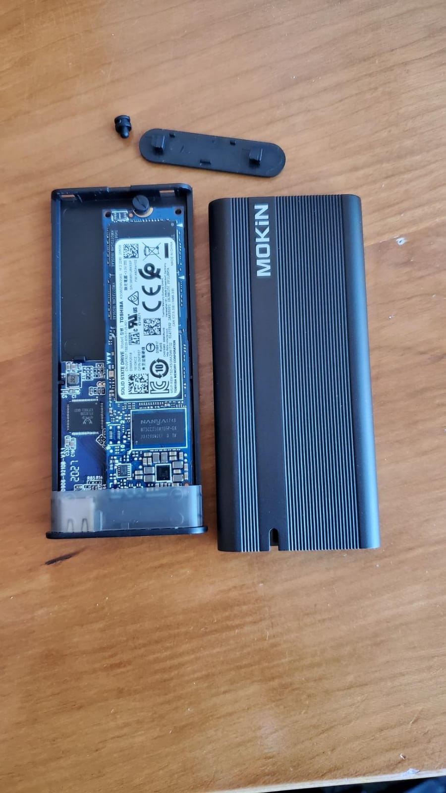 MOKiN 80Gbps M.2 NVMe SSD Enclosure with LCD Display, PCIe Gen5 | Cooling fan M2 NVMe Enclosure supports 2280/2260/2242/2230 SSD up to 8TB. Compatible with Thunderbolt 5/4/3 and USB4/3.1/3/2 customer photo 2