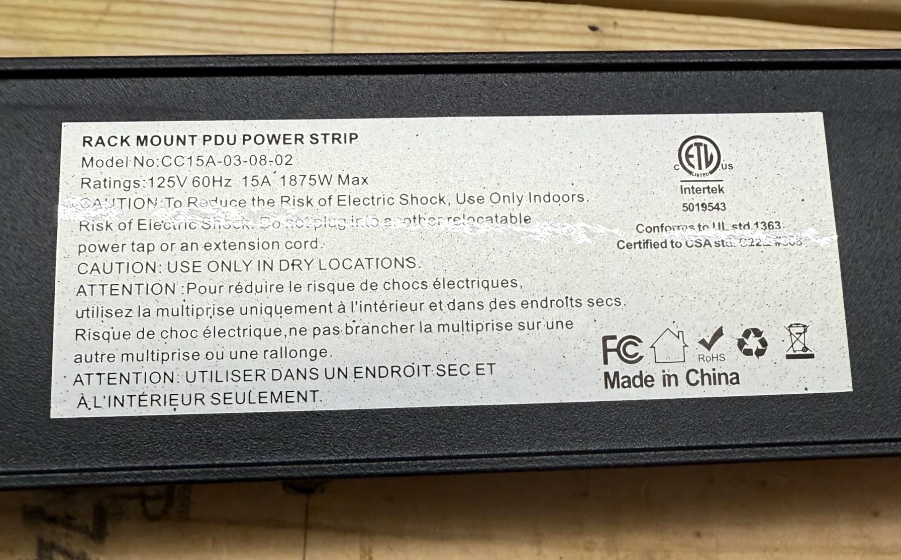 HEZI 10 Inch Rack PDU, 1U Rack Mount, 4 Outlets, 1200J Surge Protection | 15A Overload Switch, 6FT 14AWG Extension Cord, for Mini Server Cabinet Network Rack, Black, ETL Listed customer photo 1
