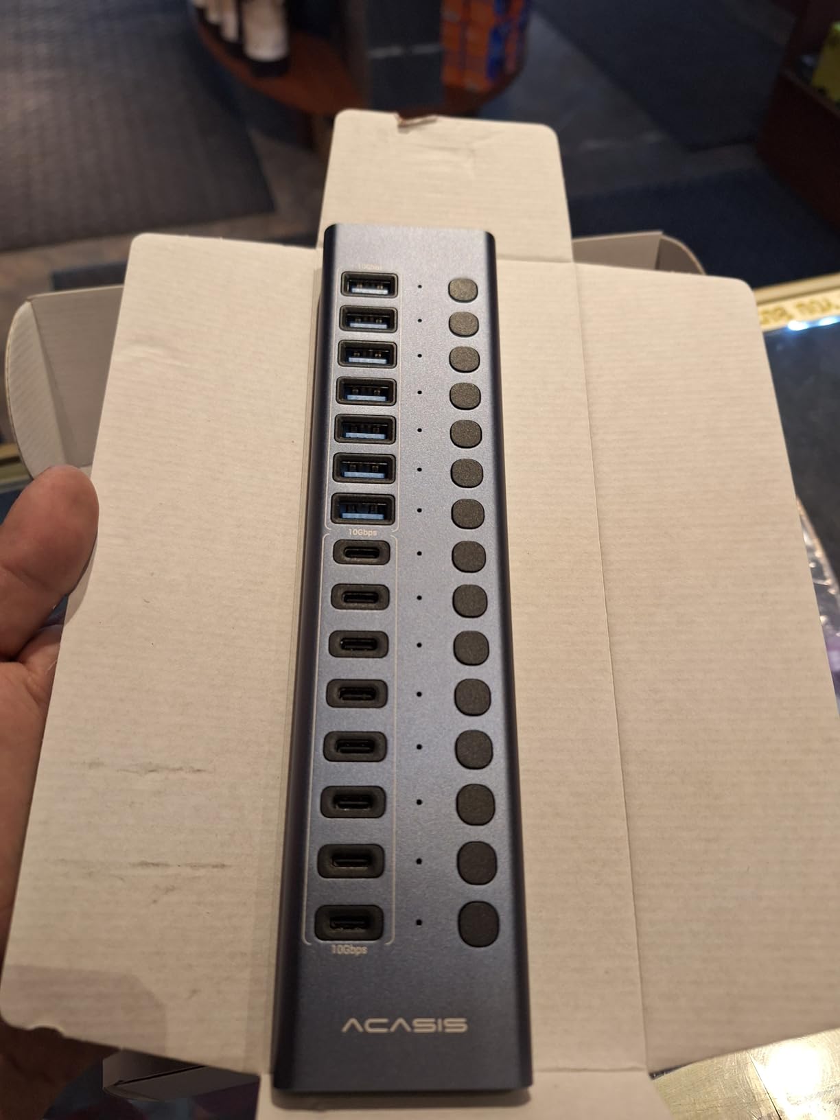 ACASIS 16 Ports Powered USB 3.2 Hub (8 USB-A 3.2 +8 USB-C 3.2), 10Gbps | Individual On/Off Switch for Each Port • Aluminum Housing • Better Heat Dissipation • Plug & Play • 96W Power Adapter customer photo 1