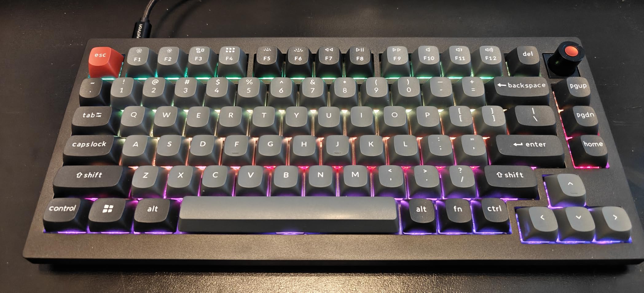 Keychron V1 8K Wired QMK Mechanical Keyboard (75%, Brown Switches) customer photo 1