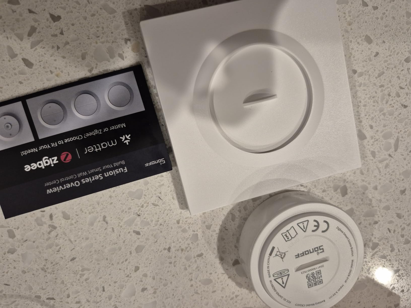 SONOFF Fusion Zigbee Smart Scene Button SNZB-01M, Wireless Switch | 16 custom actions, Zigbee Binding & TouchLink light control, compatible with Home Assistant, SmartThings, hub-required customer photo 1