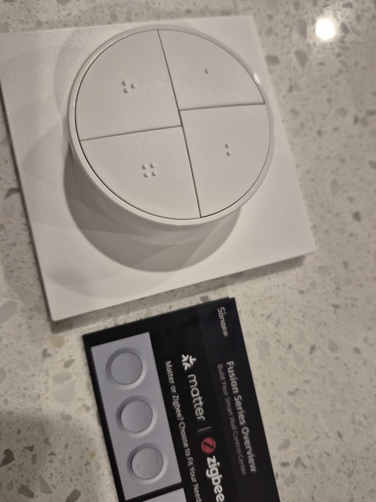 SONOFF Fusion Zigbee Smart Scene Button SNZB-01M, Wireless Switch | 16 custom actions, Zigbee Binding & TouchLink light control, compatible with Home Assistant, SmartThings, hub-required customer photo 2