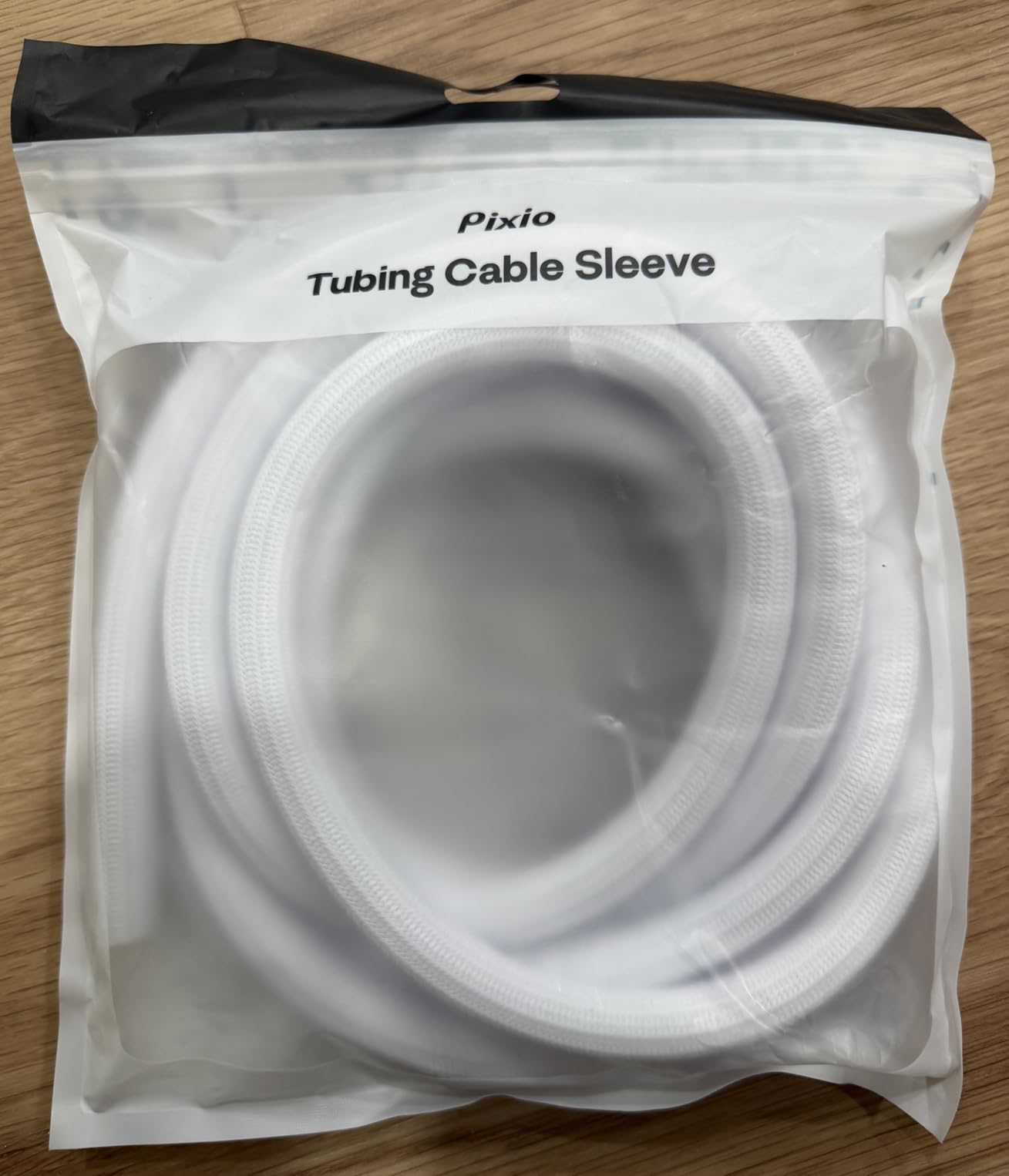 Pixio 10FT Tubing Cable Sleeve - White 1/2 inch Flexible Cable Management Sleeve for PC, Gaming, TV & Office, Wire Organizer for Desk Cable Cleanup customer photo 1
