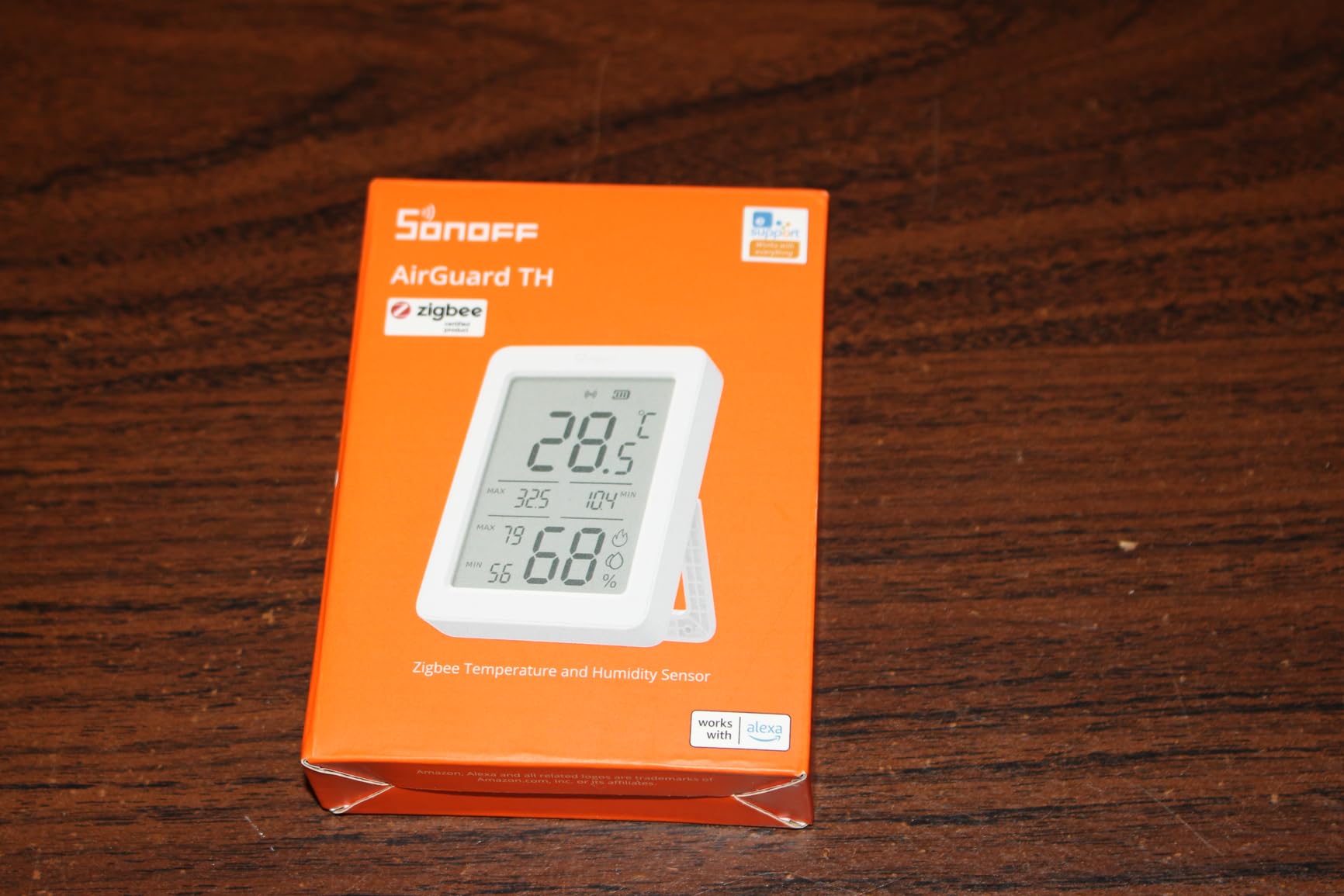 SONOFF SNZB-02DR2 AirGuard TH, Indoor Smart Zigbee Temperature and Humidity Sensor, 3.6'' LCD Display, App Monitoring with Charts, Notification Alerts, Data Export, Remote Data Display, 1-Pack customer photo 1