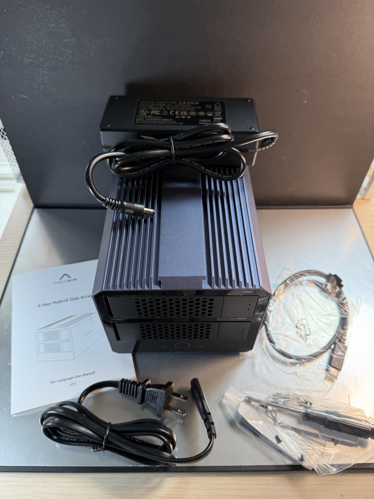 ACASIS 40Gbps 4-Bay Hard Drive Enclosure, RAID Enclosure with Dual-Bay HDD Enclosure for 3.5/2.5