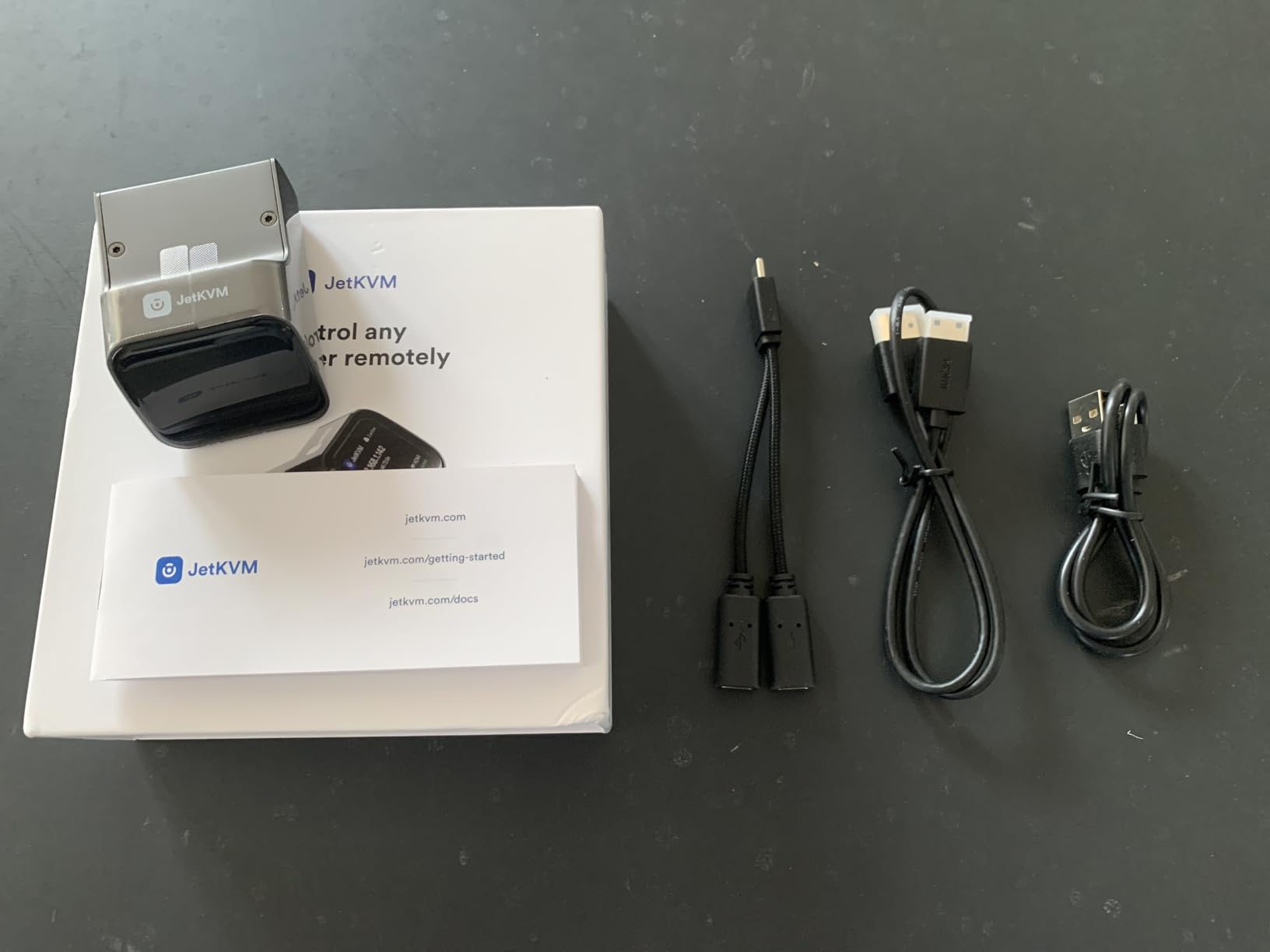 JetKVM Remote Jet KVM Over IP, Open Source IP KVM, Network KVM for Any PC | Low Latency, Touchscreen LCD, 1080P@60FPS, BIOS-Level Remote Access via HDMI & USB-C for Server, PC & NAS customer photo 1