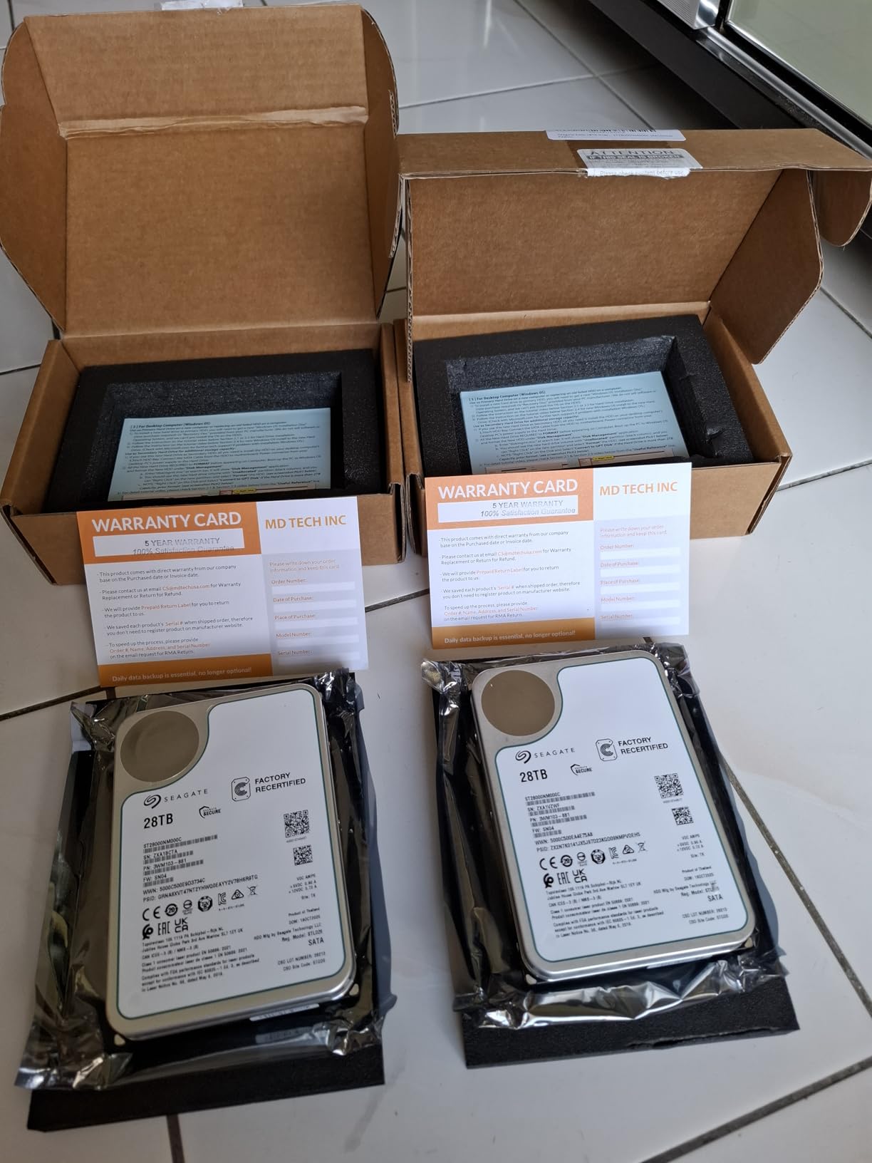 Seagate Exos 28TB Internal Hard Drive HDD - 3.5 in CMR SATA 6Gb/s, 7200 RPM, 512MB Cache, 2.5M MTBF - ST28000NM000C (Renewed) customer photo 1