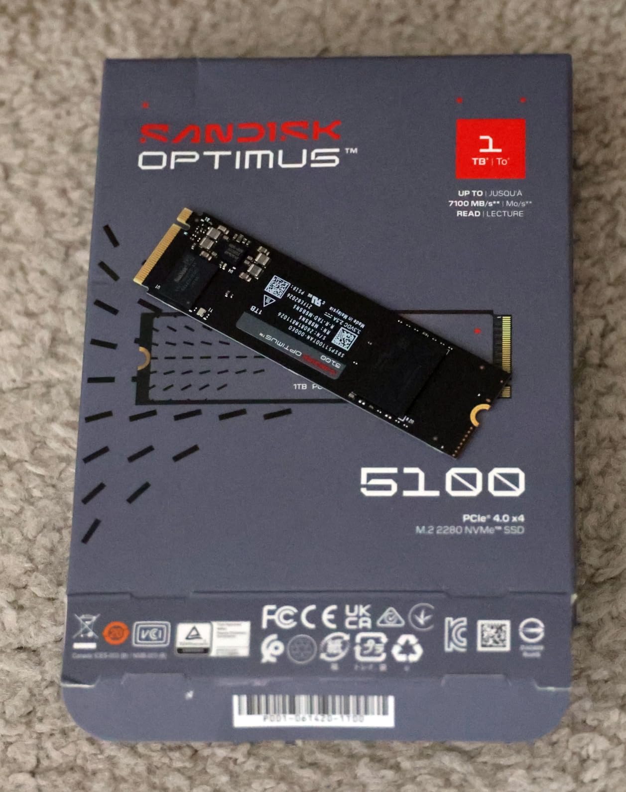 SANDISK 1TB Optimus 5100 NVMe SSD - PCIe 4.0 x4, M.2 2280, Up to 7,100 MB/s Read Speed customer photo 1