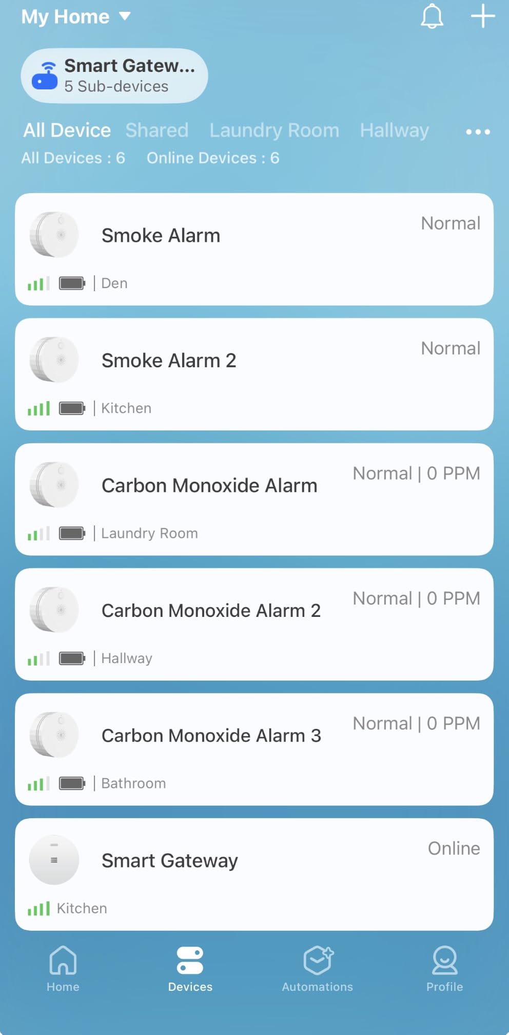 Heiman Smart Wireless Interconnected Smoke Detector, 6-Pack + Gateway, S1-R | Photoelectric Smoke Alarm, 2.4GHz Wi-Fi Gateway/App Instant Alerts/UL 217 10th Ed/10-Year Battery Powered Fire Alarm for Home customer photo 1