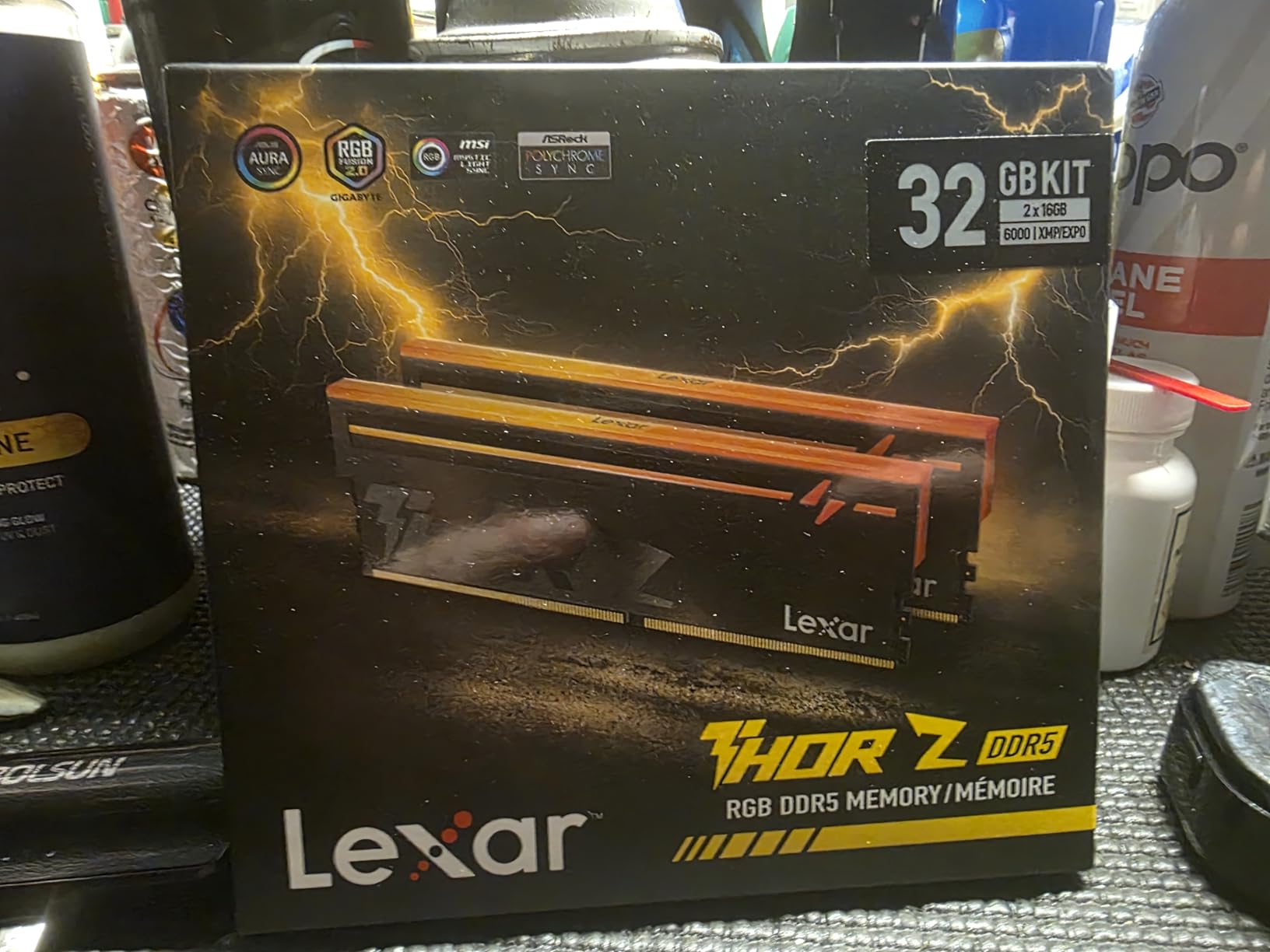 Lexar Thor Z RGB DDR5 RAM 32GB Kit (2x16GB) 6000MHz CL38 288-Pin UDIMM, Intel XMP 3.0 & AMD EXPO, On-die ECC, PMIC, 1.35V Gaming Memory customer photo 2