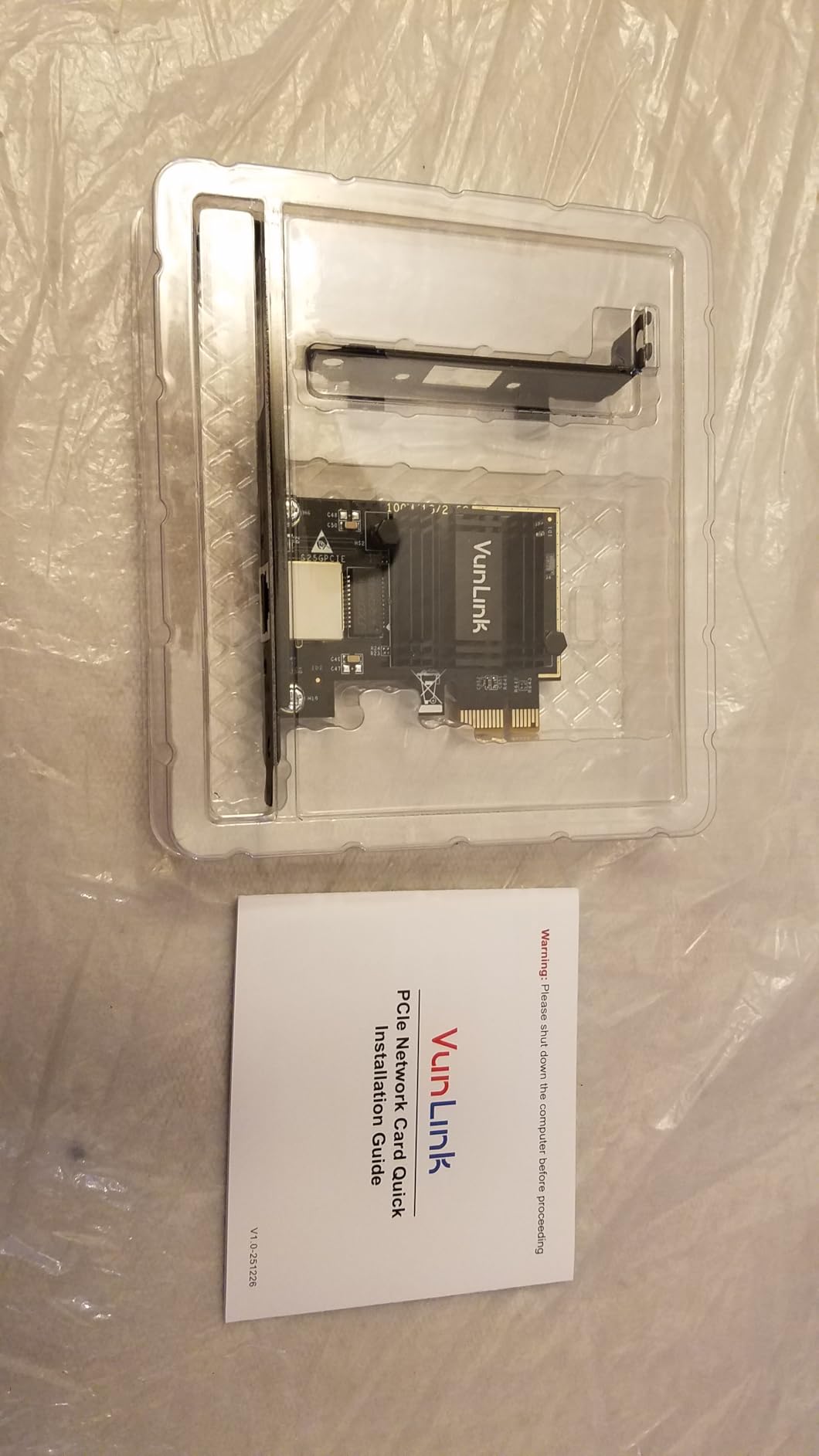 10Gb PCIe Network Card, VunLink 10GbE RJ45 Ethernet Card with Realtek RTL8127AT, Multi-Gig 10G/5G/2.5G/1G NIC Adapter for PC, NAS & Server, PCIe 4.0 x1, Windows 10/11/Linux customer photo 2