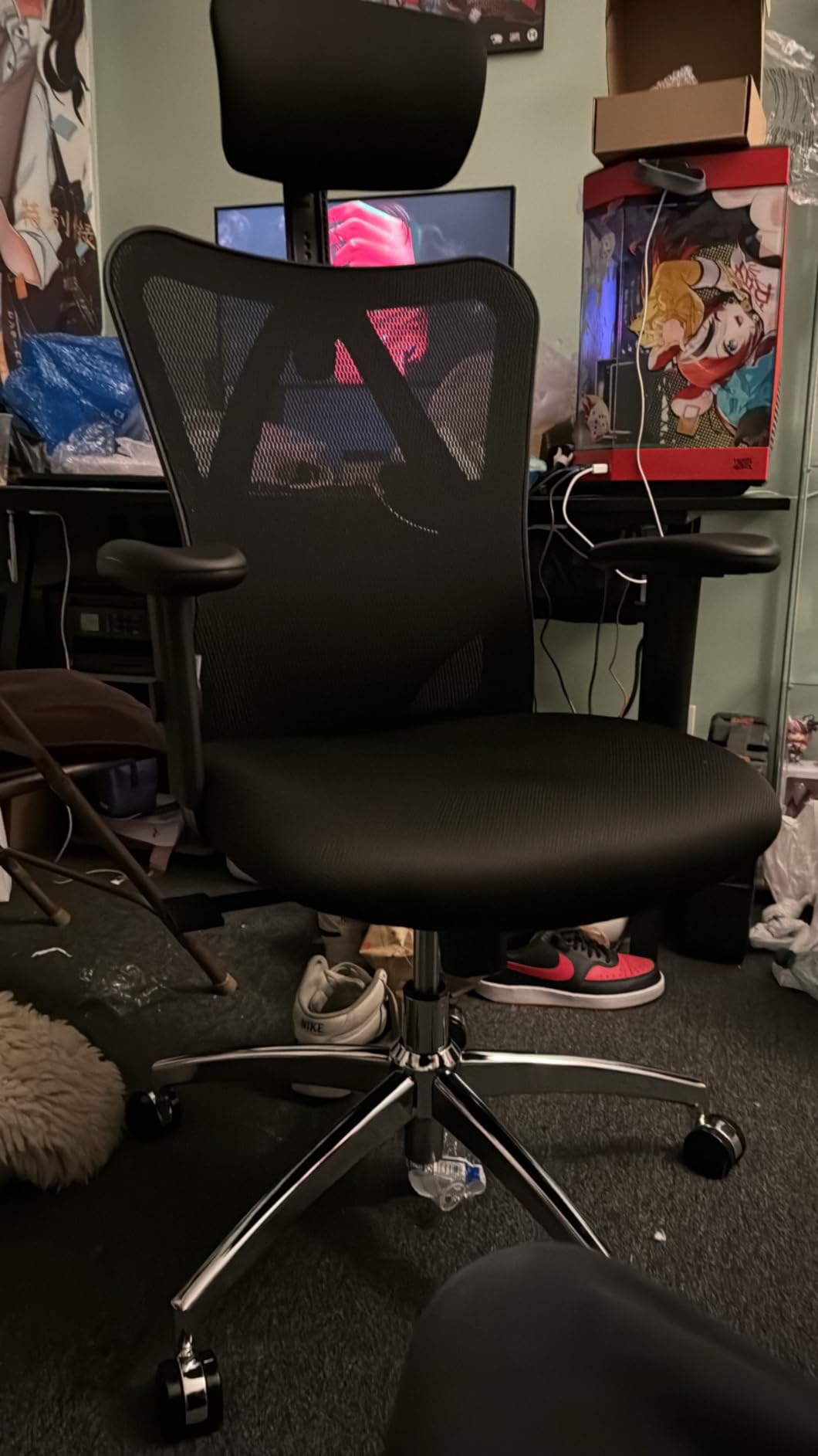 SIHOO B100 Mesh Office Chair, Comfy Ergonomic Office Chair | Mesh Office Chair with Adaptive Lumbar Support, Desk Chair with Wide Headrest, 300 LBS Grey customer photo 2