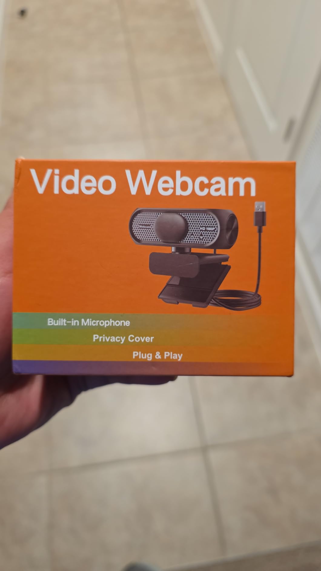 1080P HD Webcam with Microphone, Noise Cancellation, Privacy Cover, Wide-Angle Lens, Auto Light Correction, Plug & Play USB Webcam for Laptop, Desktop, PC, Mac, Zoom, Skype, Streaming customer photo 1