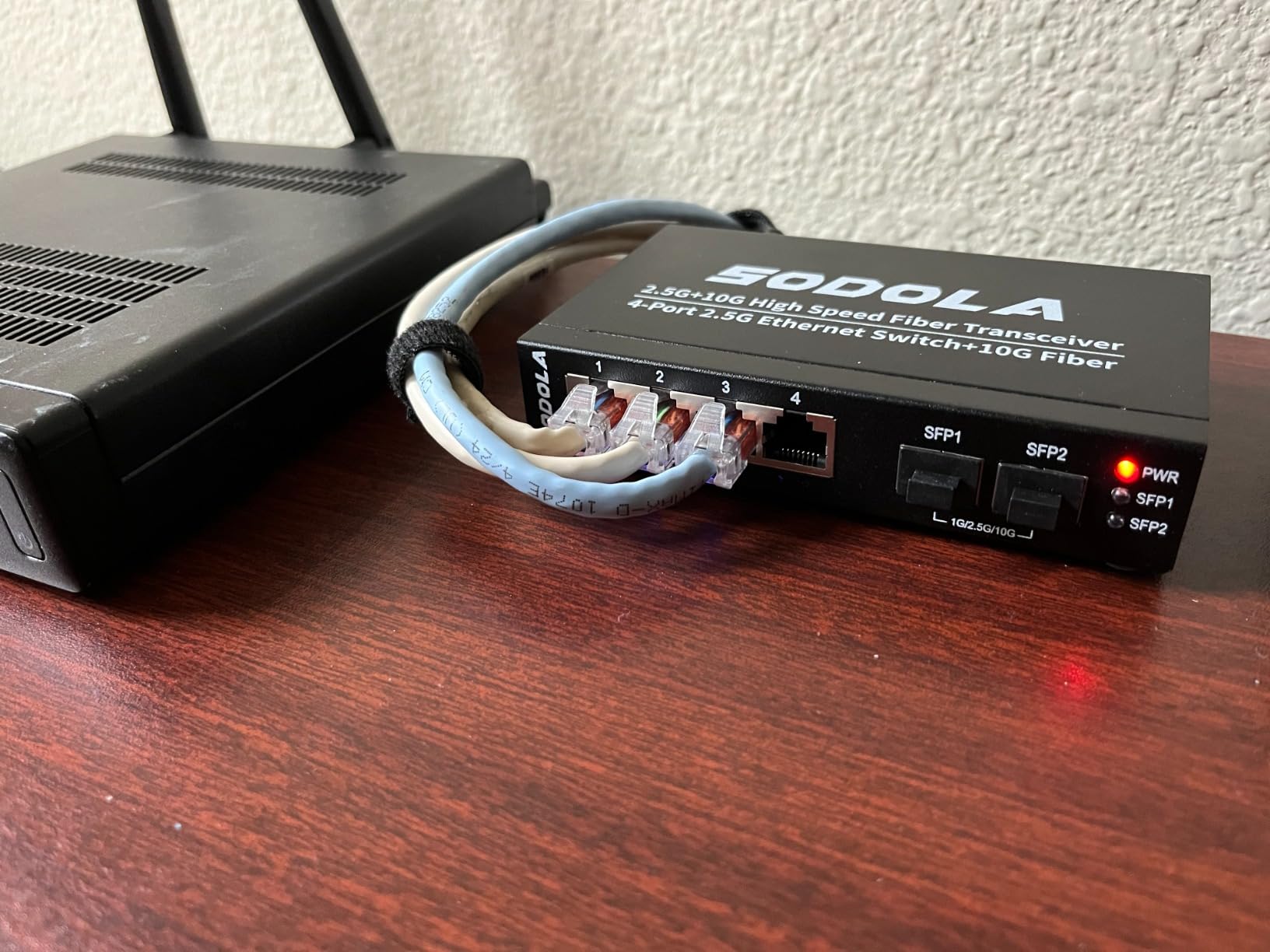 SODOLA 5 Port 2.5Gb Switch Managed, 5X 2.5G Base-T Ports, 1x 10G SFP+, Aluminum Alloy Cooling & Magnetic Mounting - LACP/QoS/VLAN/IGMP Web 2.5G Network Switch for Homelab customer photo 1