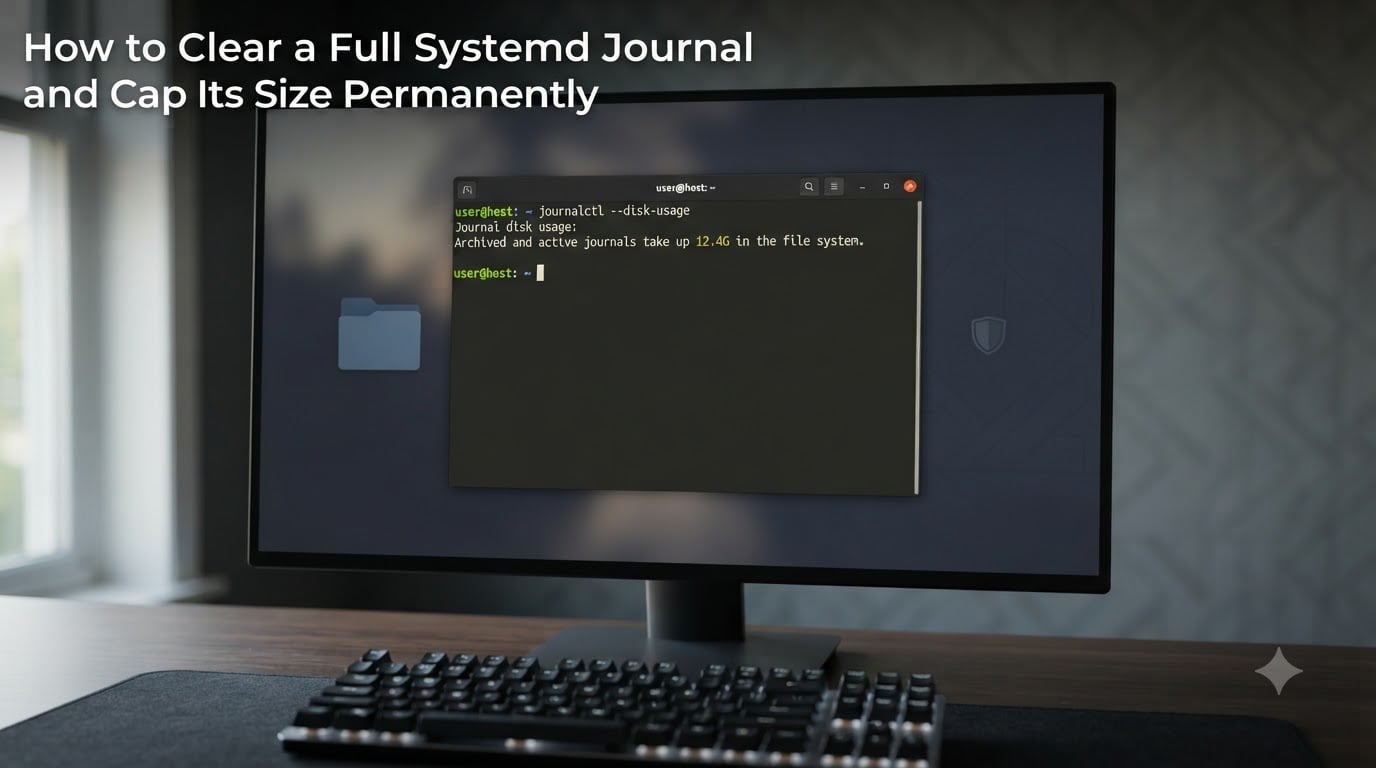 How to Clear a Full Systemd Journal and Cap Its Size Permanently