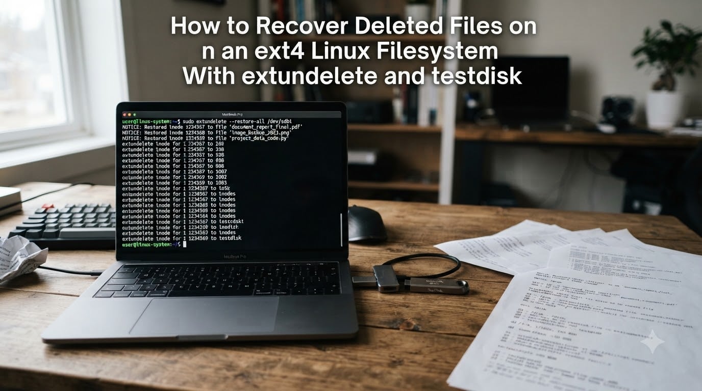 How to Recover Deleted Files on an ext4 Linux Filesystem With extundelete and testdisk